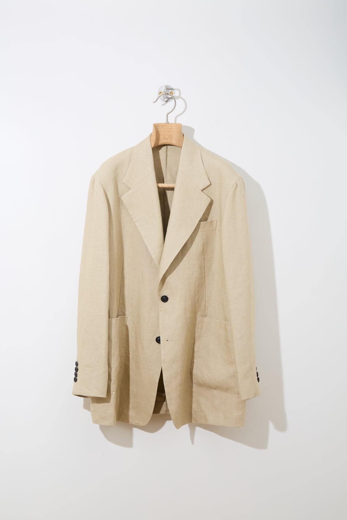 Linen Unstructured Tailored Jacket 〈BEIGE〉