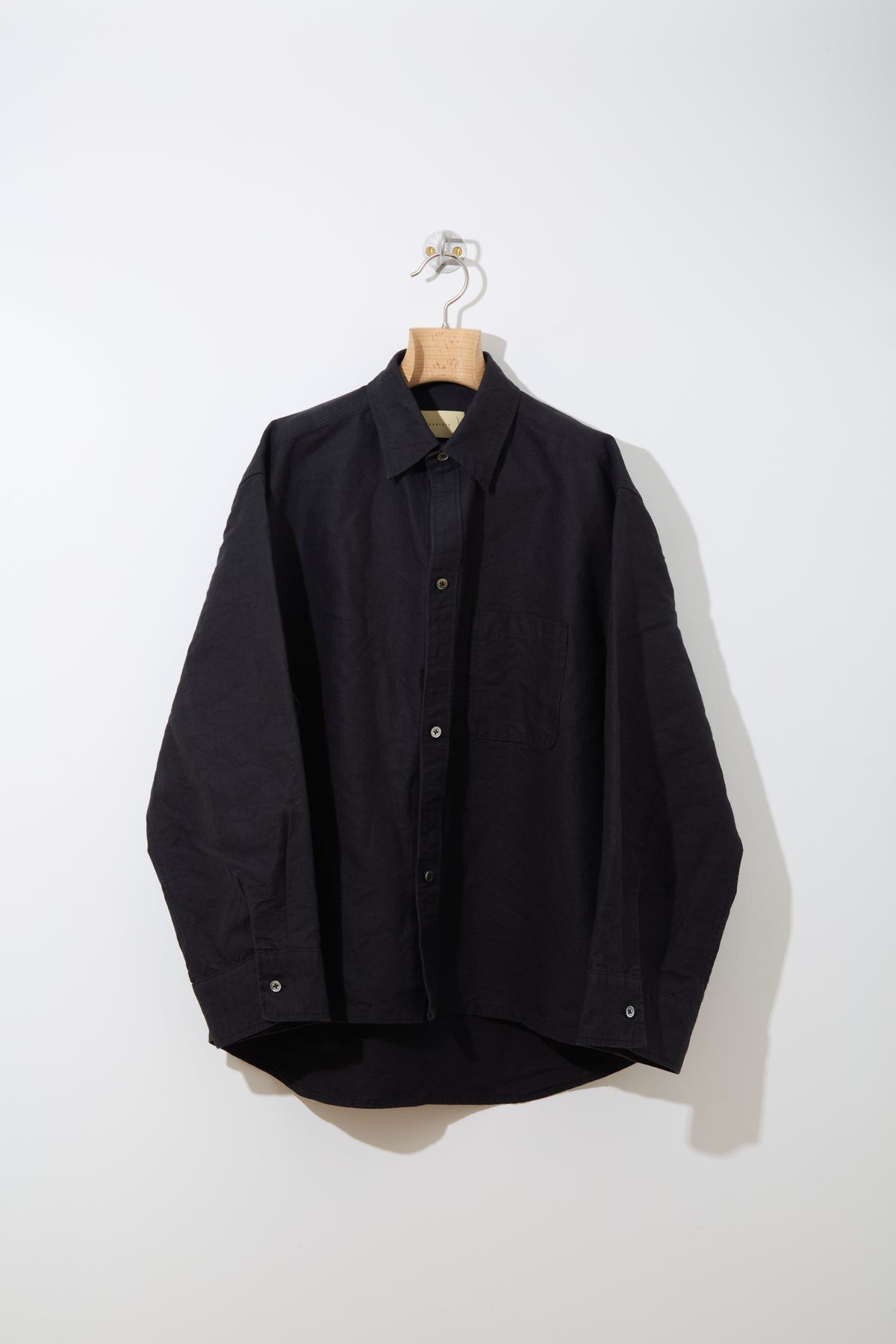 Linen Washi Shirt Blouson 〈BLACK〉
