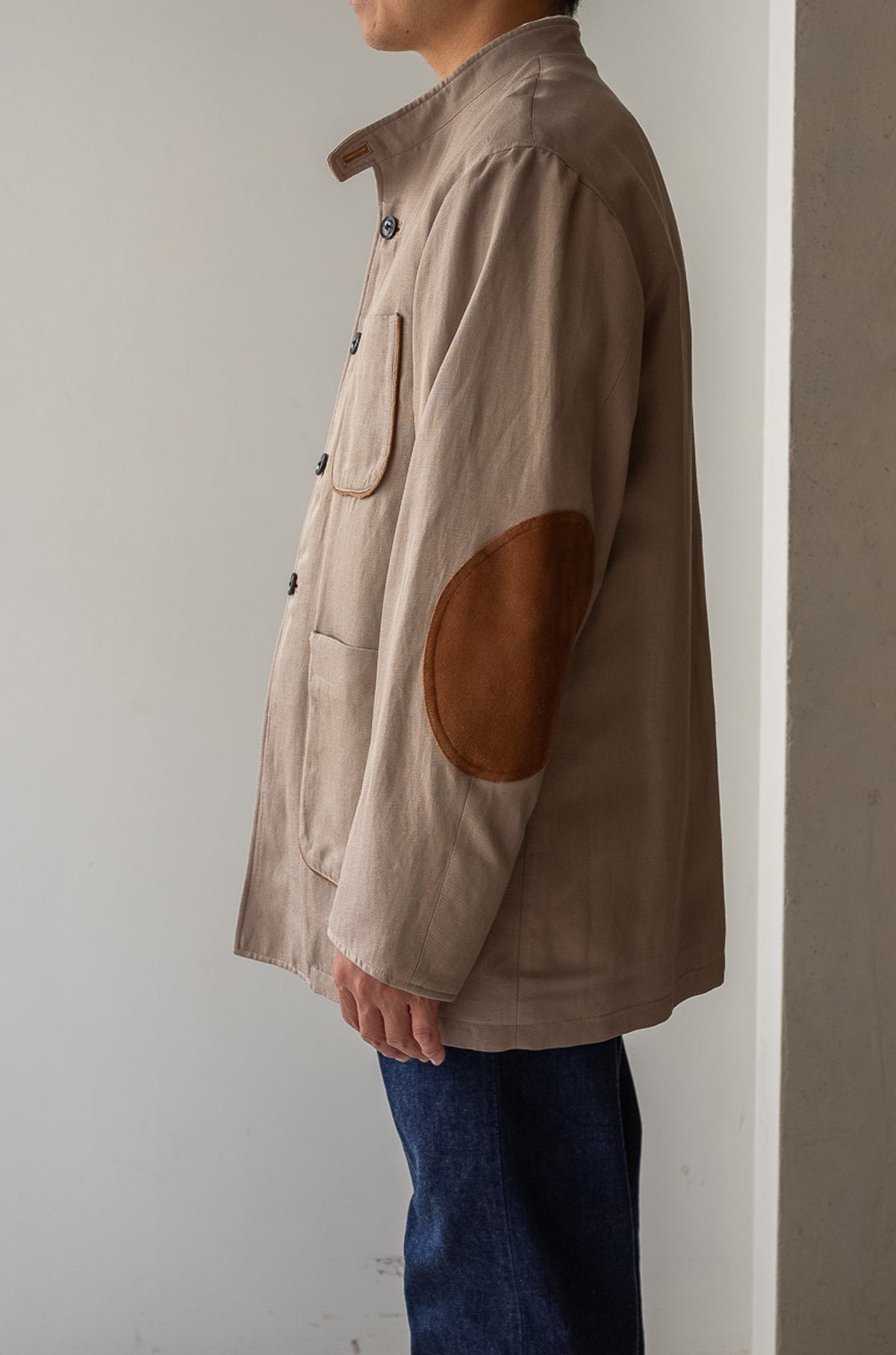 Silk Linen Forestiere Jacket 〈MARON〉