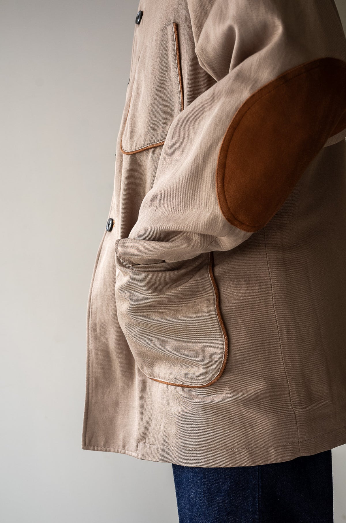 Silk Linen Forestiere Jacket 〈MARON〉