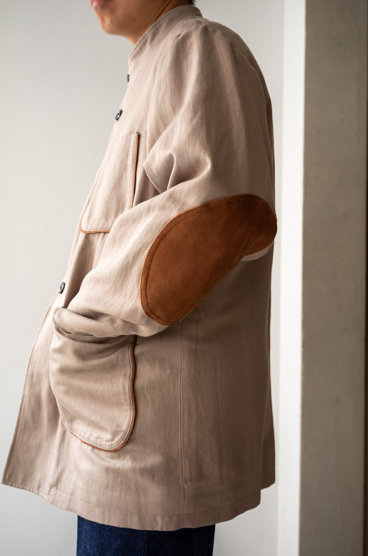 Silk Linen Forestiere Jacket 〈MARON〉