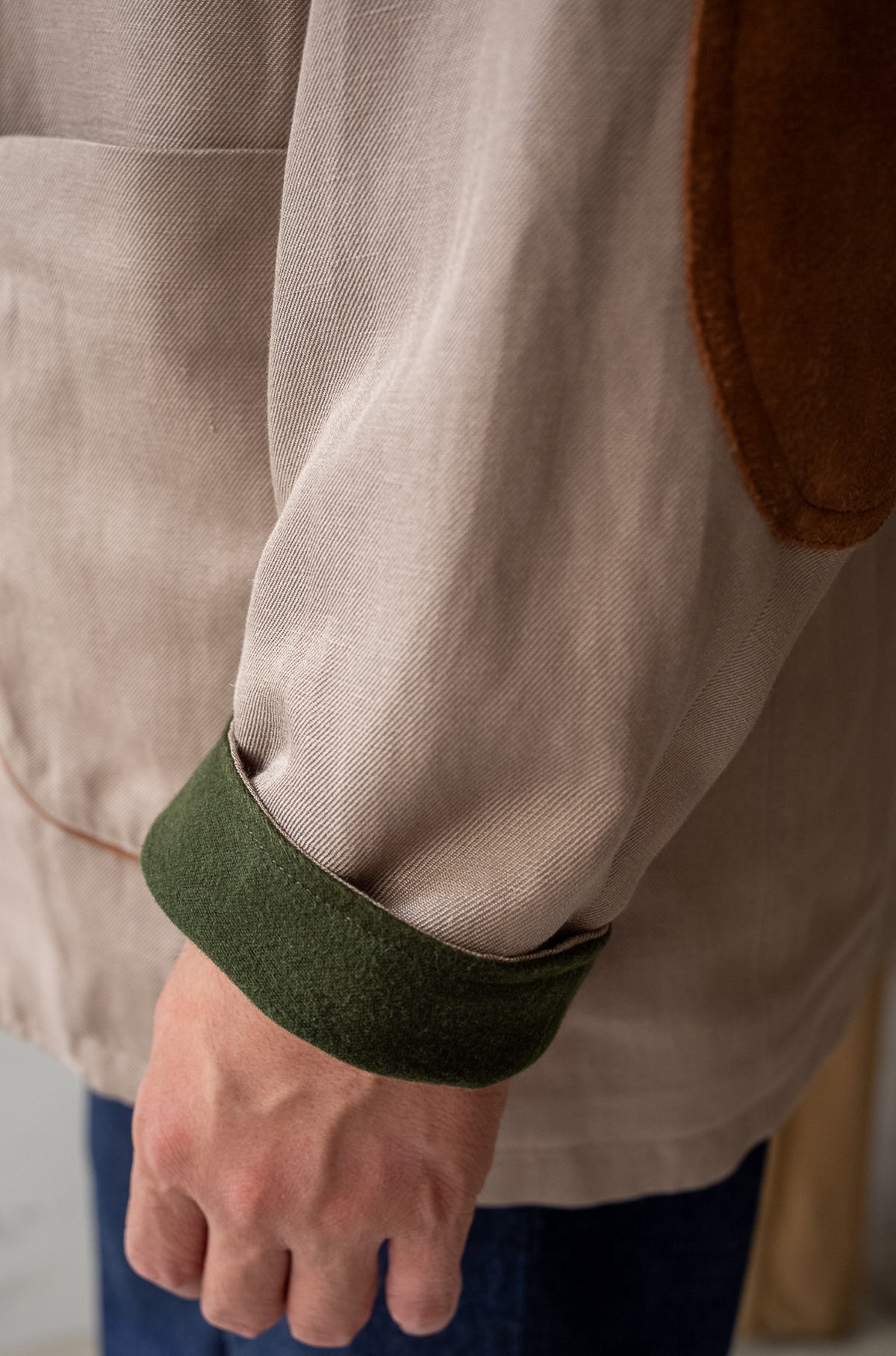 Silk Linen Forestiere Jacket 〈MARON〉