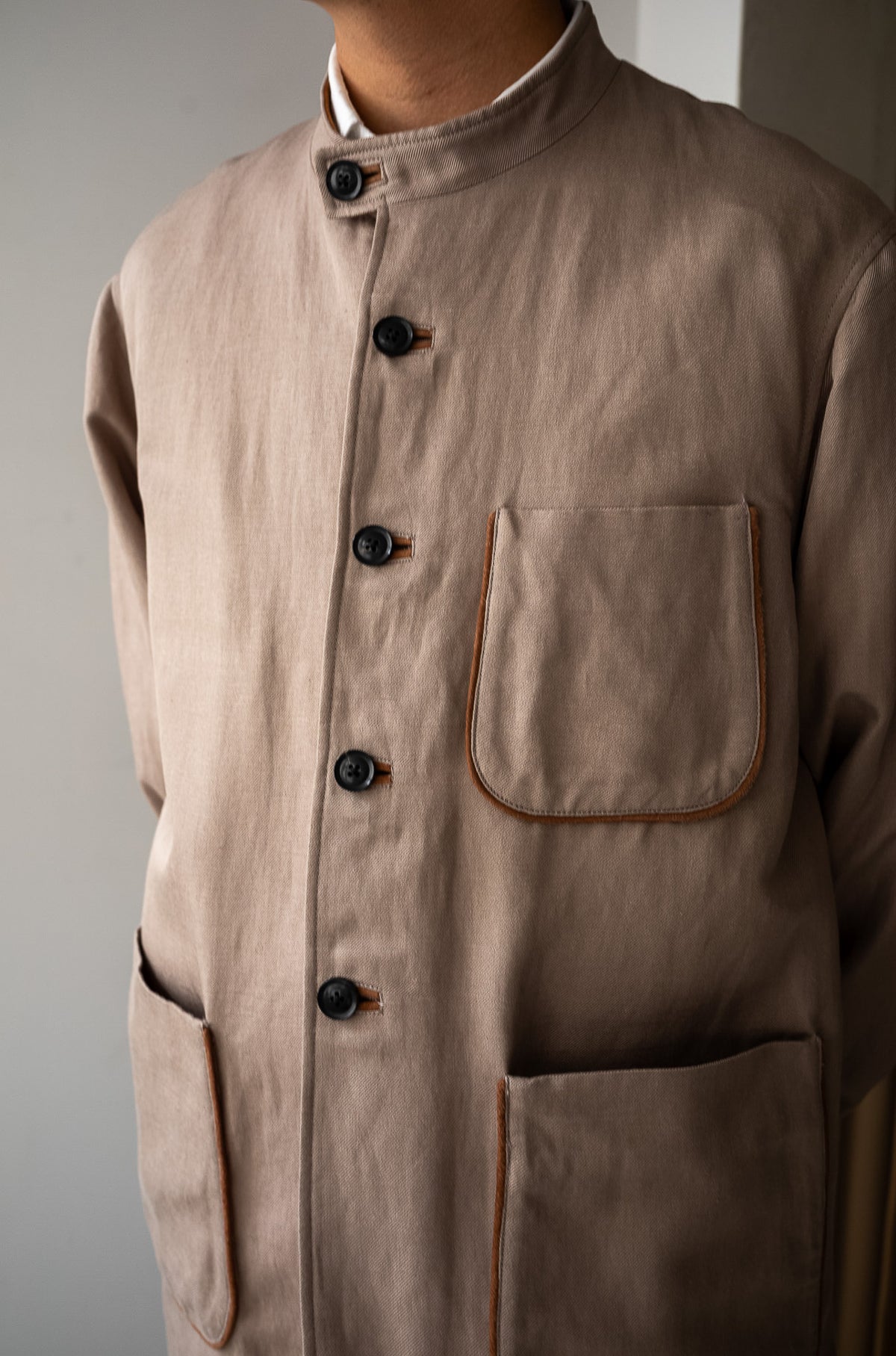Silk Linen Forestiere Jacket 〈MARON〉