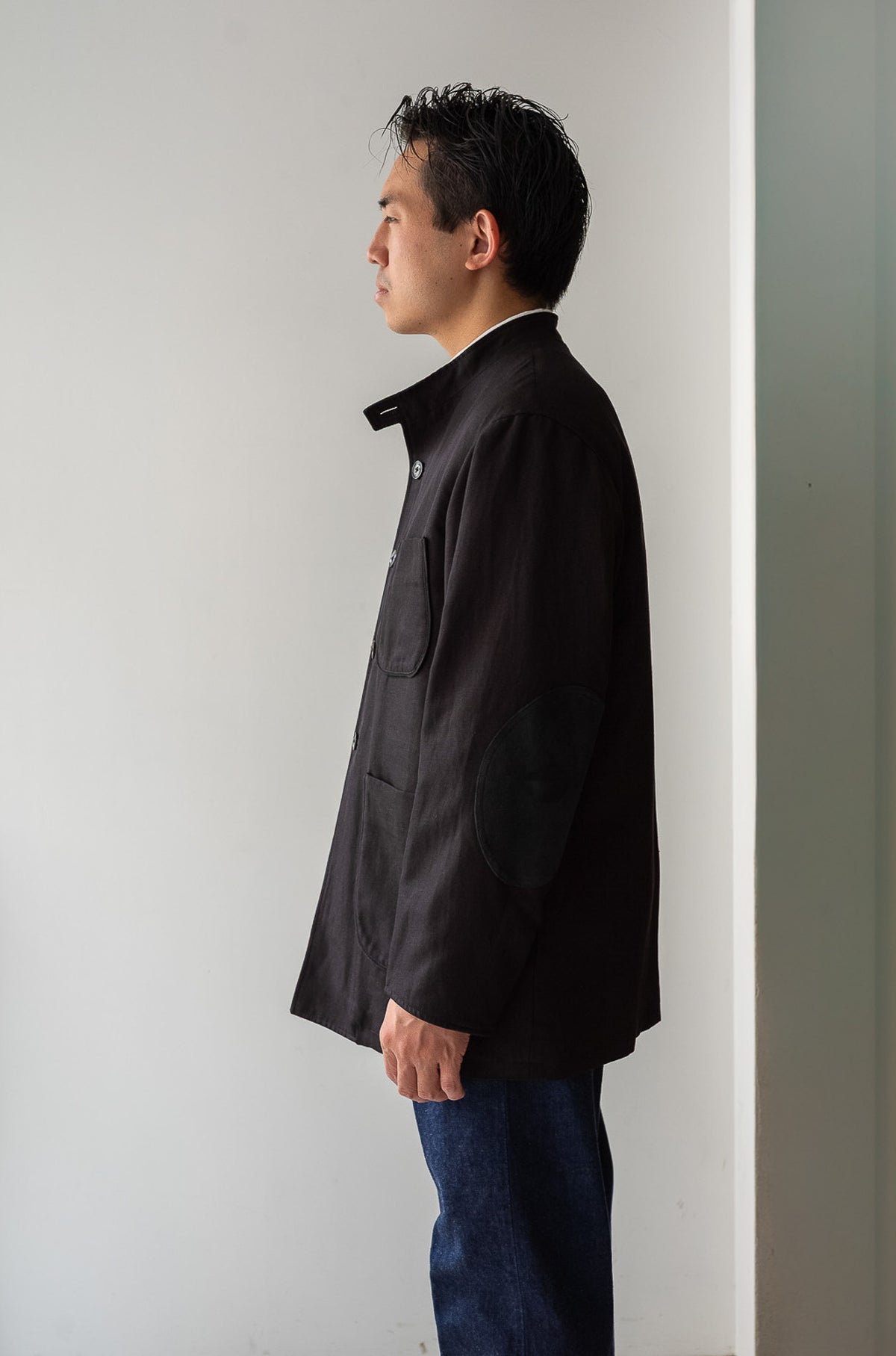Silk Linen Forestiere Jacket 〔NOIR〕