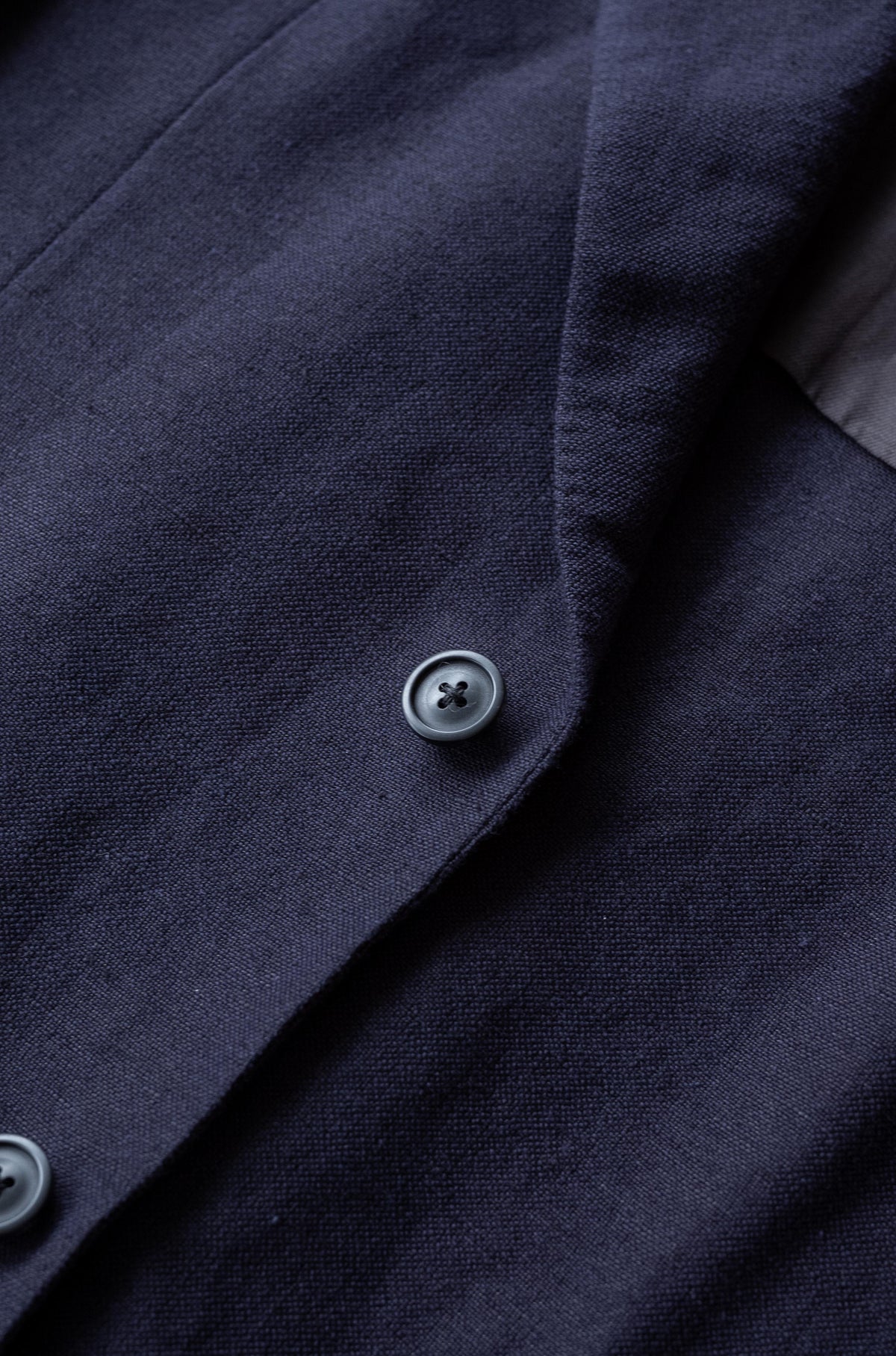 Soft Linen Unstructured Tailored Jacket  〈NAVY〉