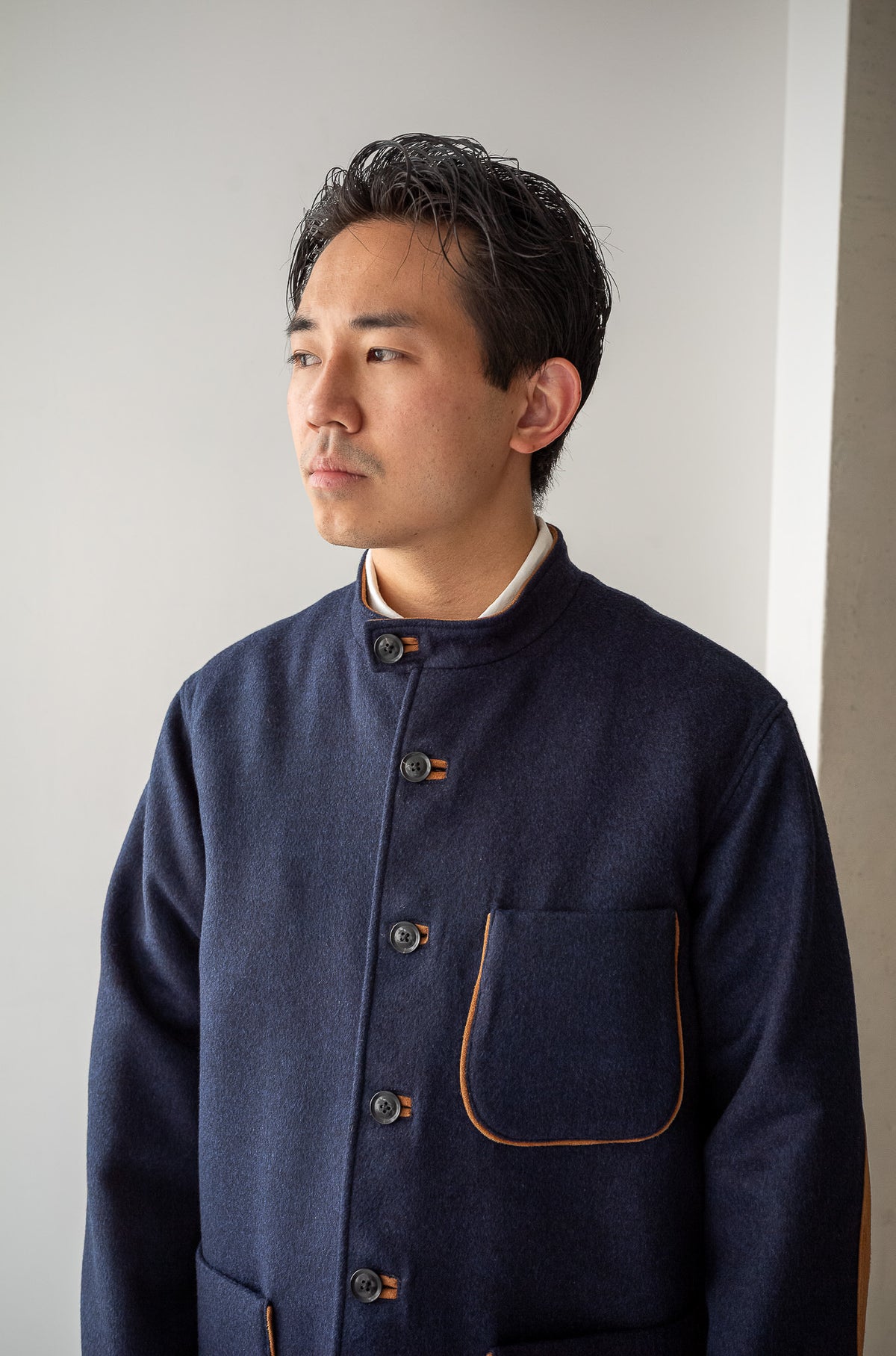 Wool Flannel Forestiere Jacket 〈NAVY〉