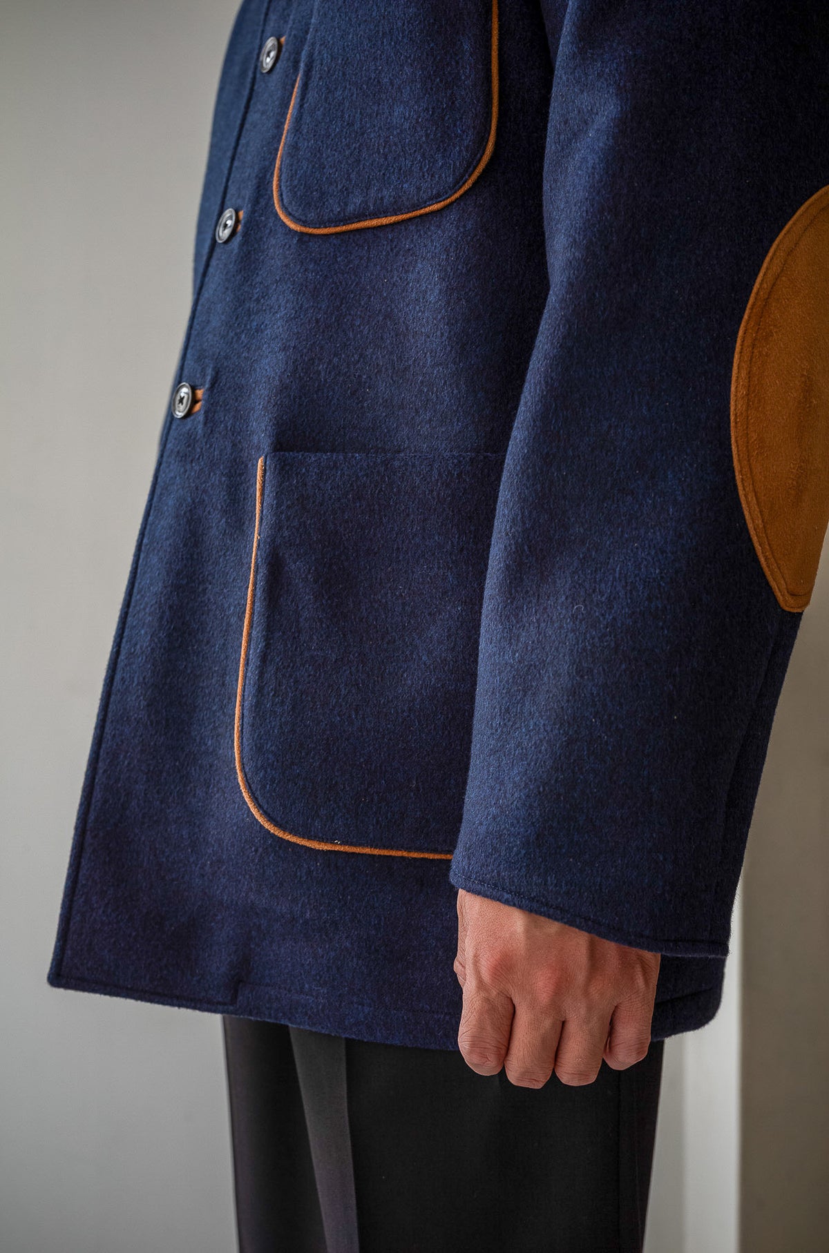 Wool Flannel Forestiere Jacket 〈NAVY〉