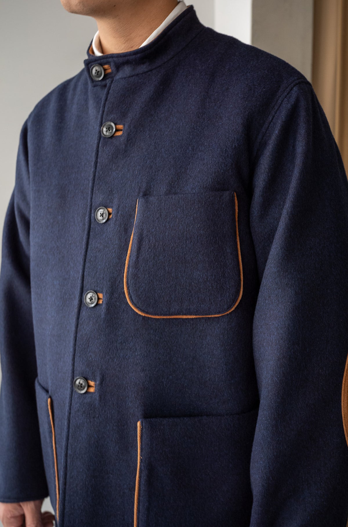 Wool Flannel Forestiere Jacket 〈NAVY〉