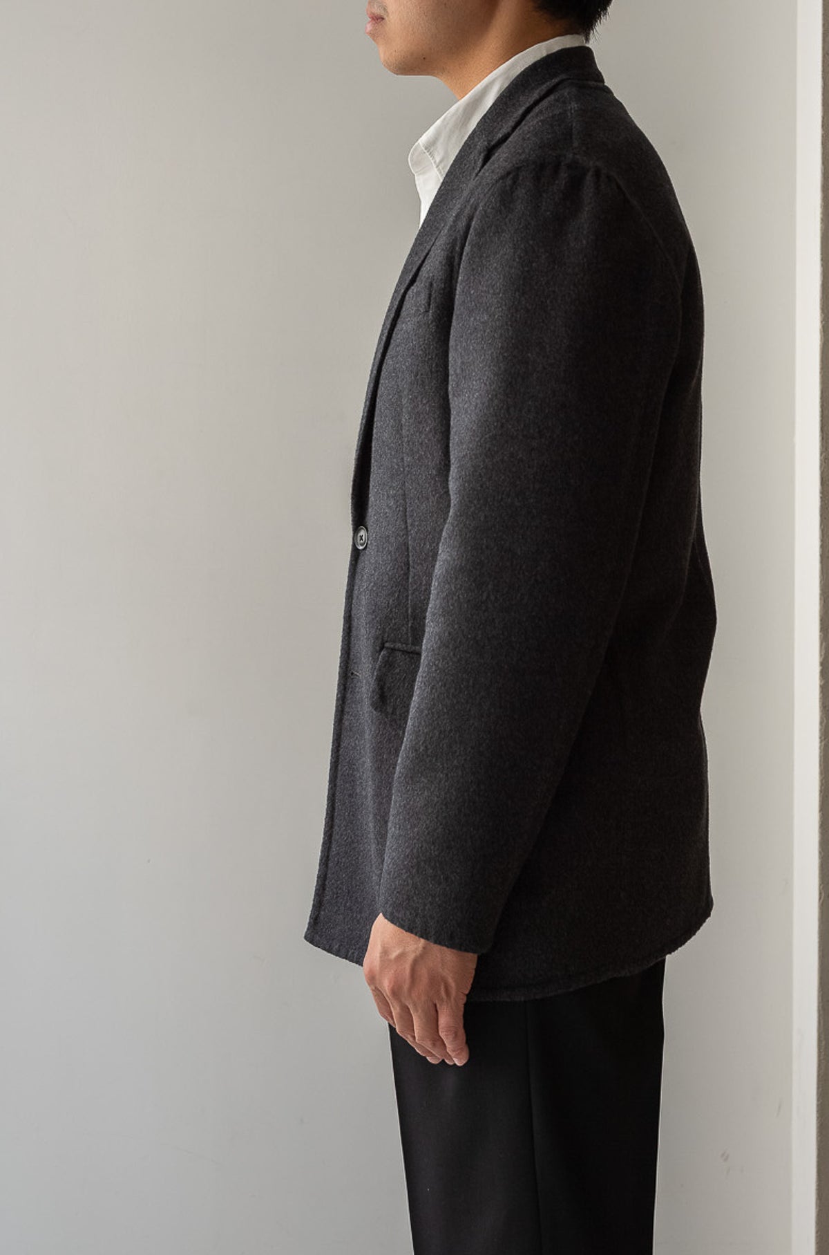 Hand Rever Wool Flannel Jacket 〔GRAY〕
