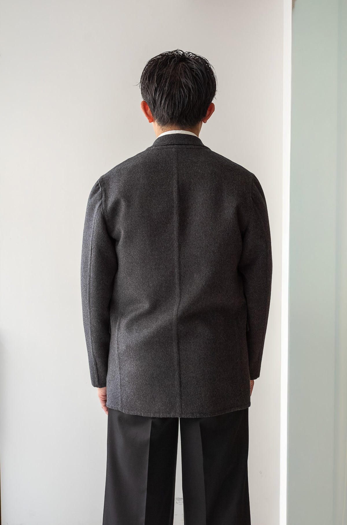 Hand Rever Wool Flannel Jacket 〔GRAY〕