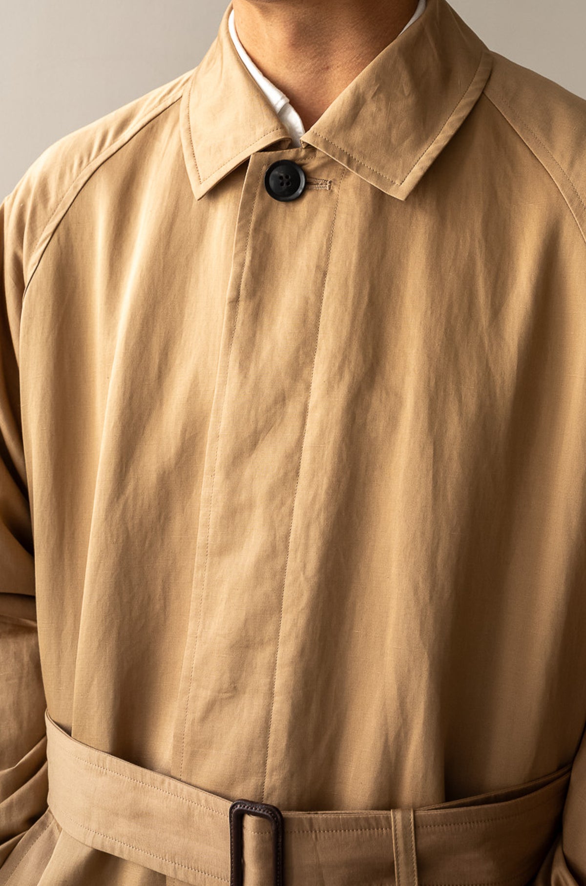 One-Piece Sleeve Balmacaan Coat〔MARON〕