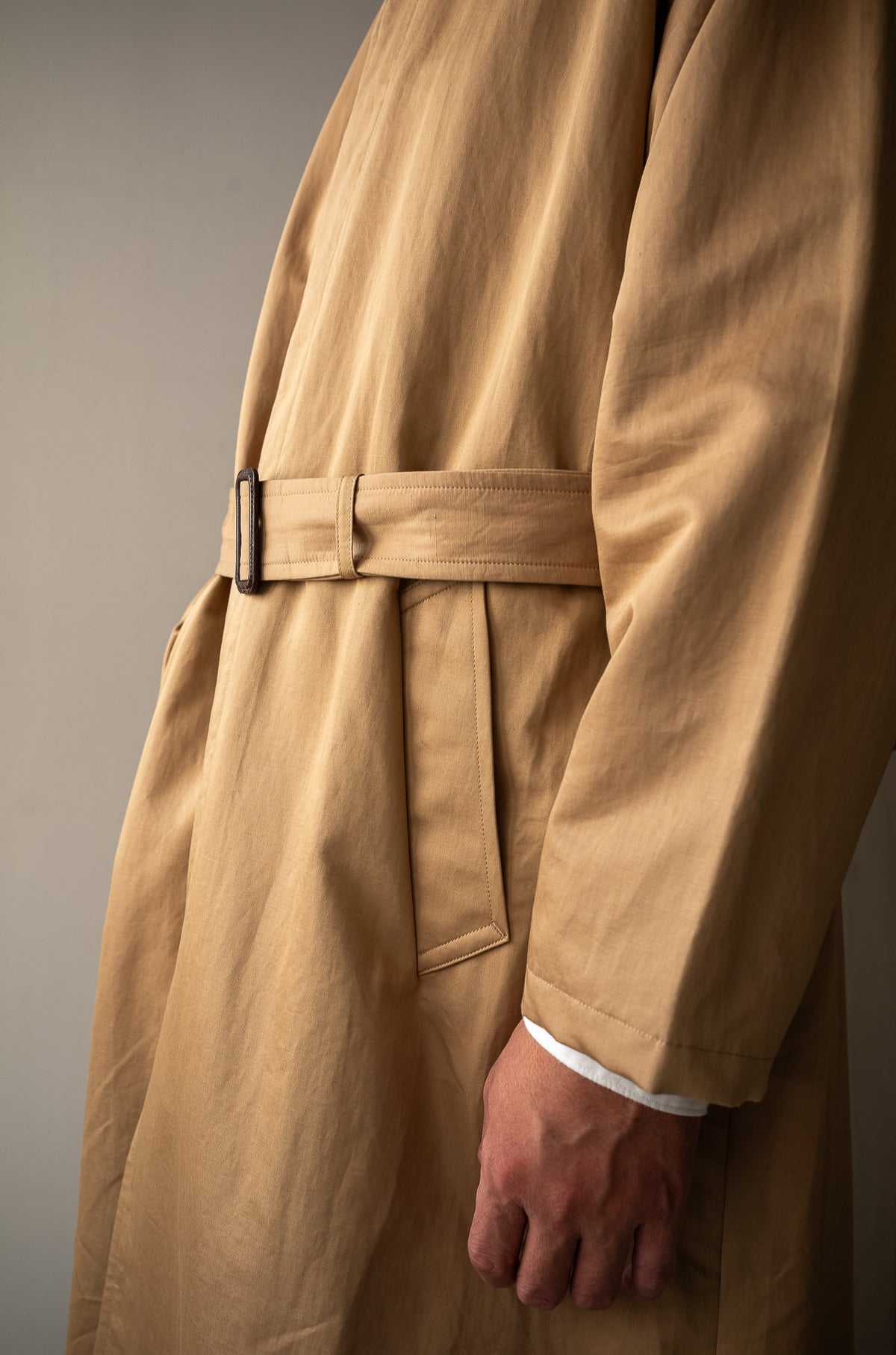 One-Piece Sleeve Balmacaan Coat〔MARON〕