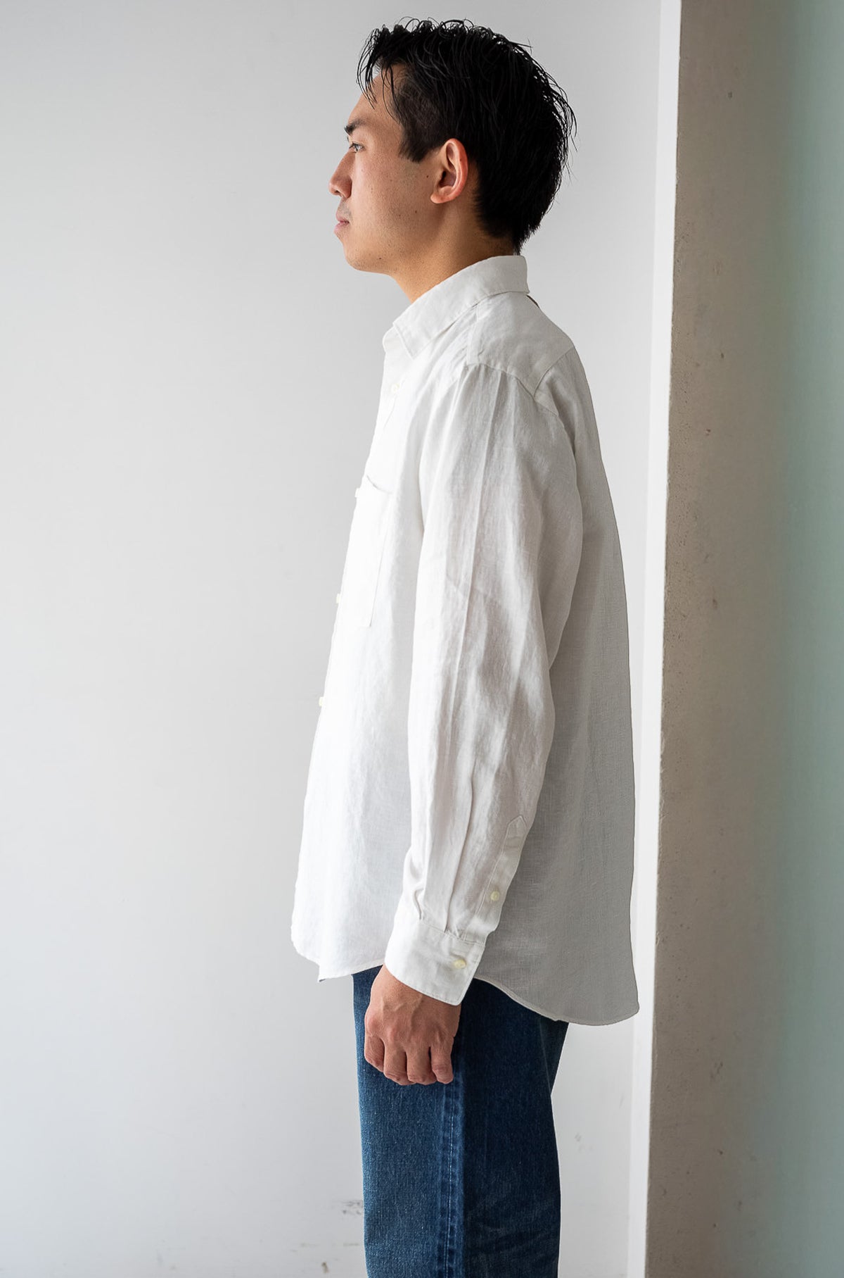 Essential Linen Shirt 〈WHITE〉