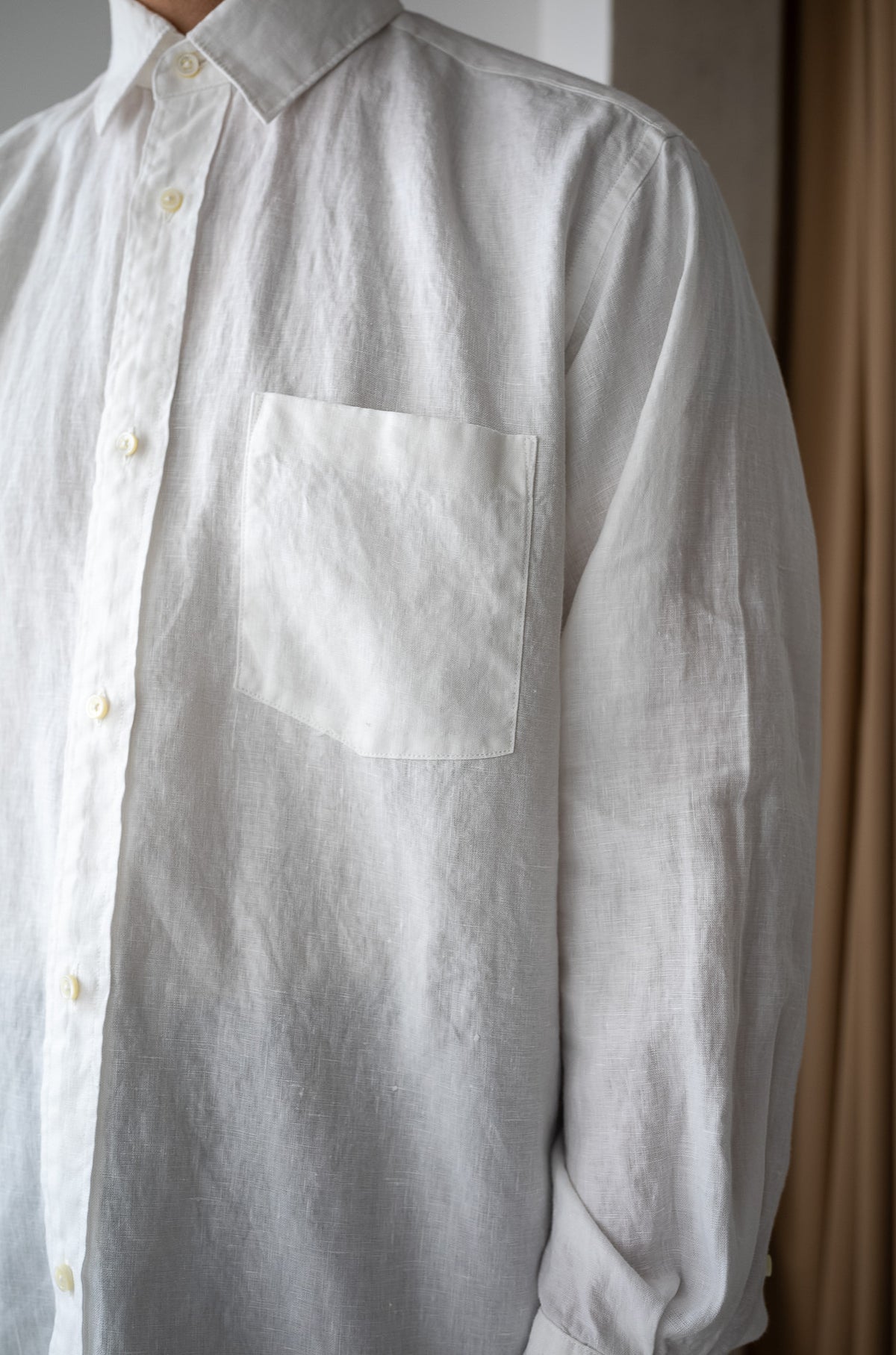 Essential Linen Shirt 〈WHITE〉