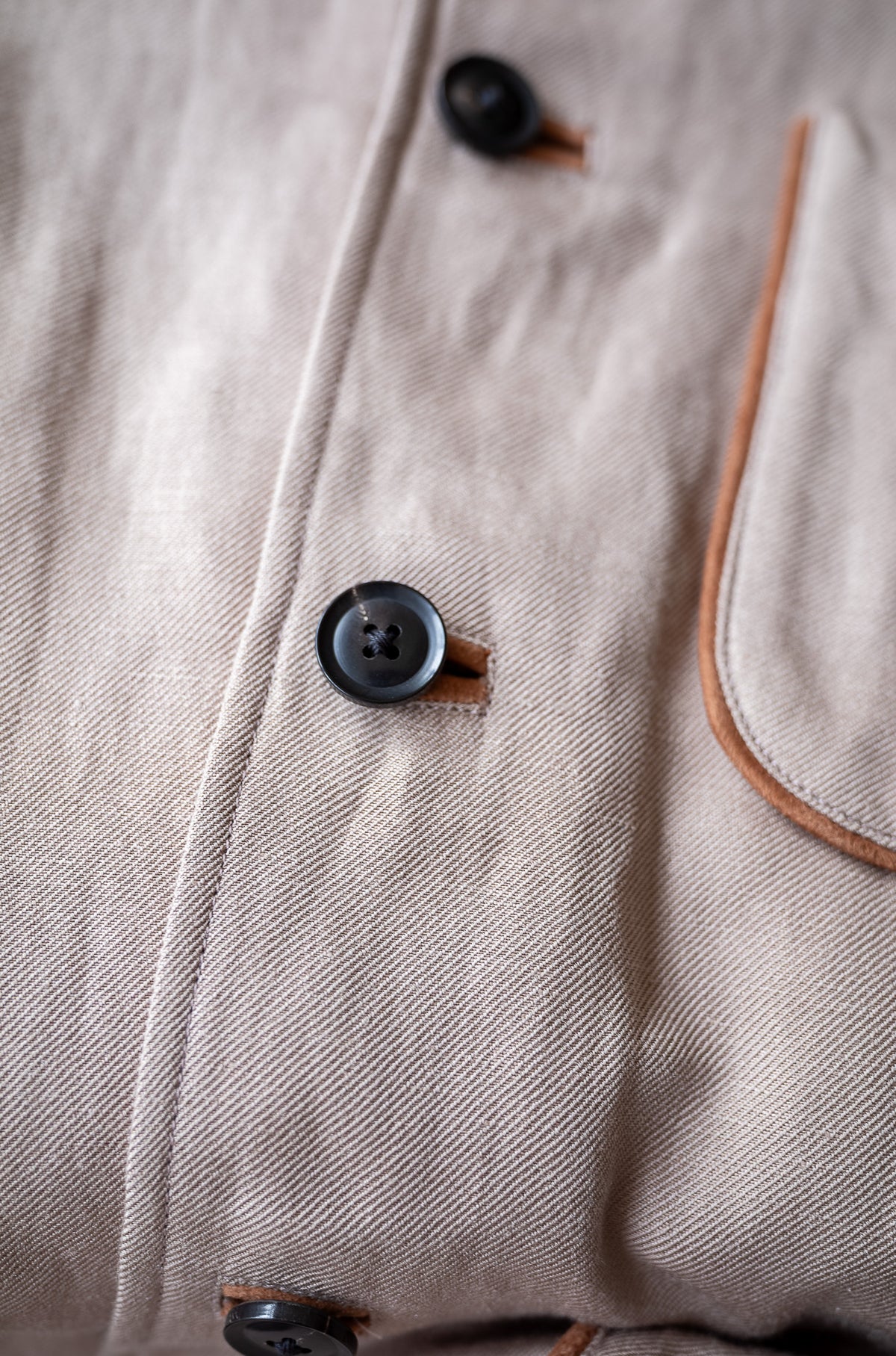 Silk Linen Forestiere Jacket 〈MARON〉