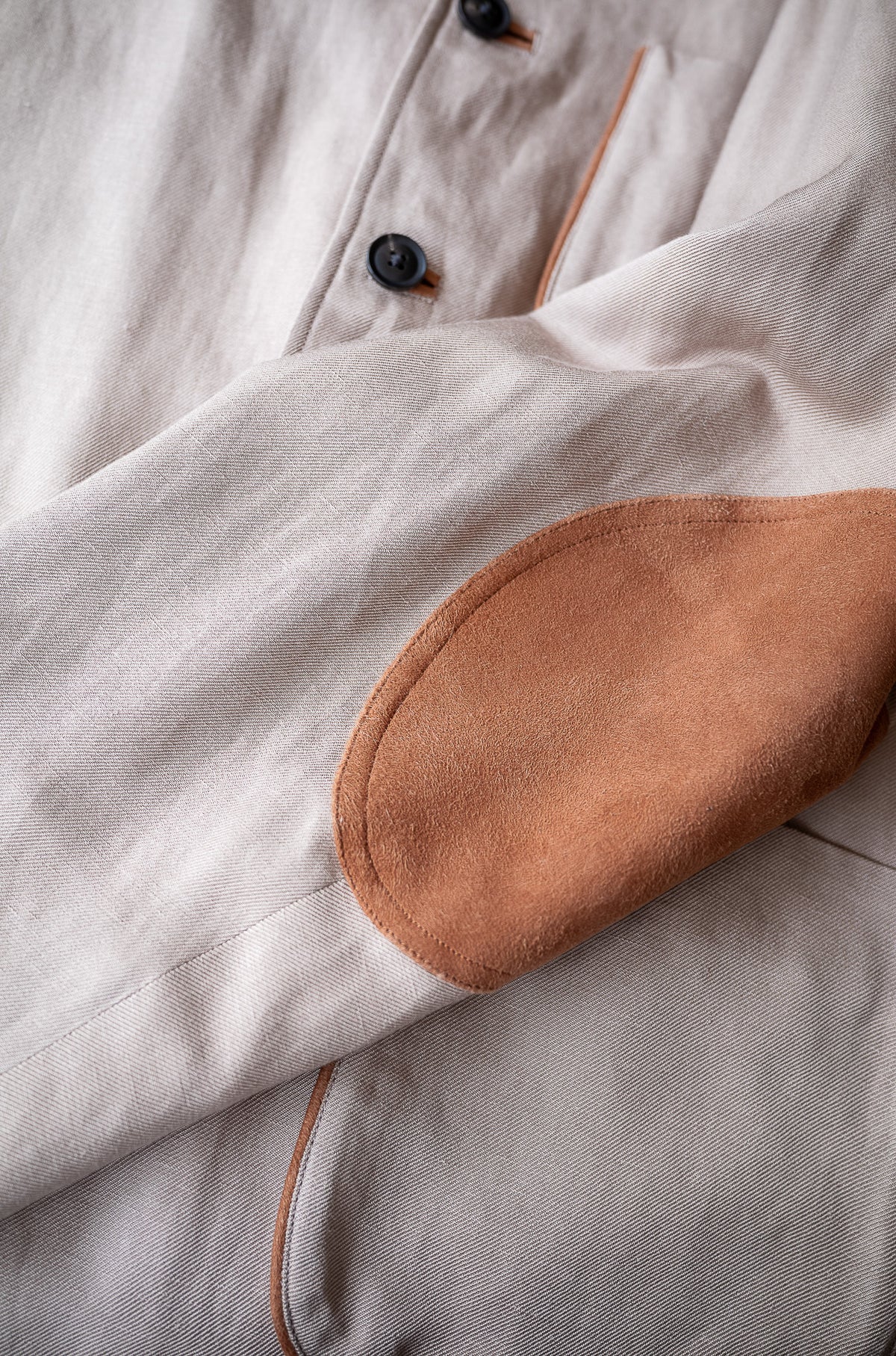 Silk Linen Forestiere Jacket 〈MARON〉