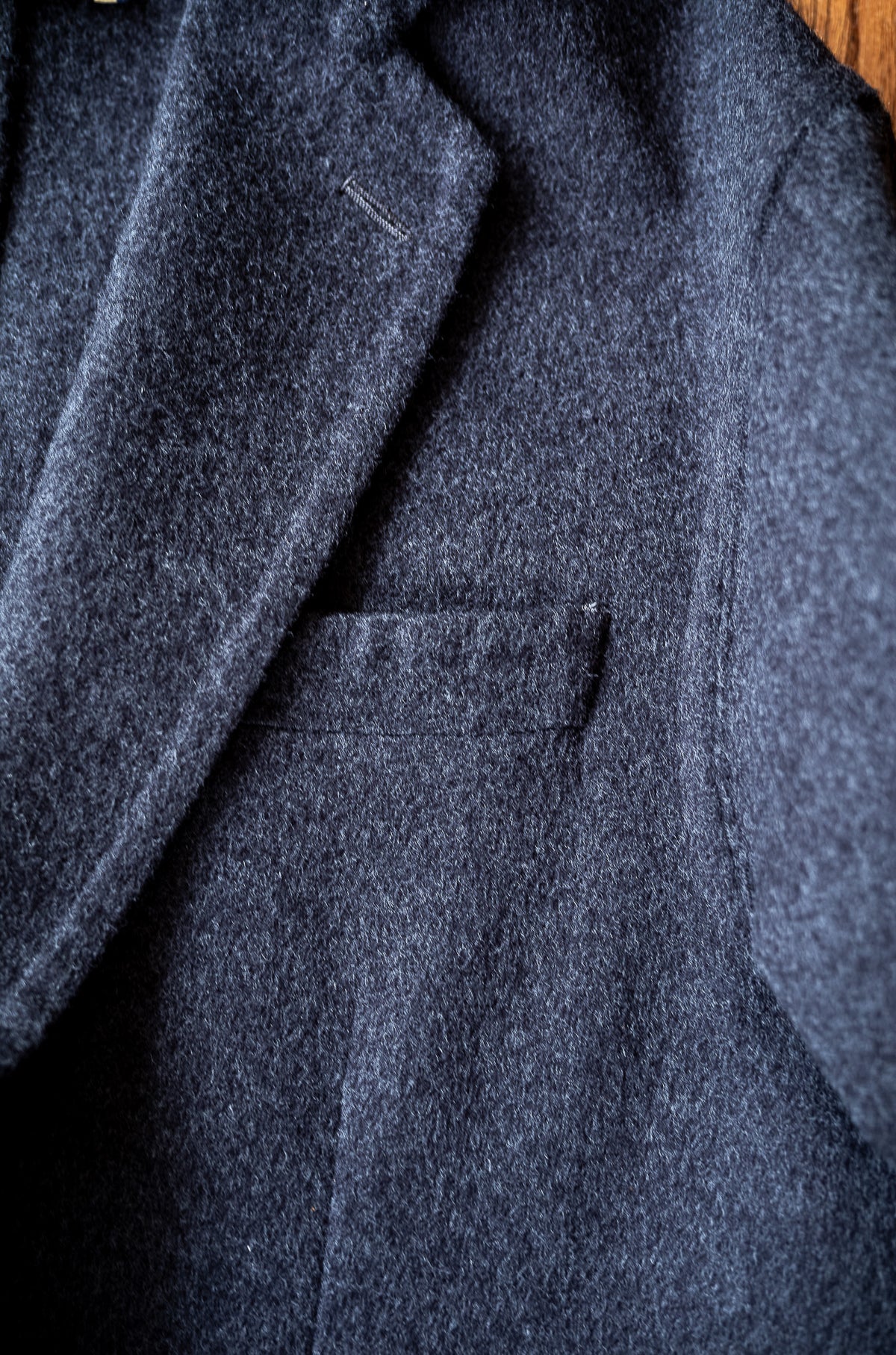 Hand Rever Wool Flannel Jacket 〔GRAY〕