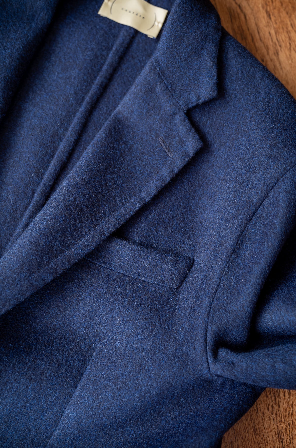 Hand Rever Wool Flannel Jacket 〈NAVY〉