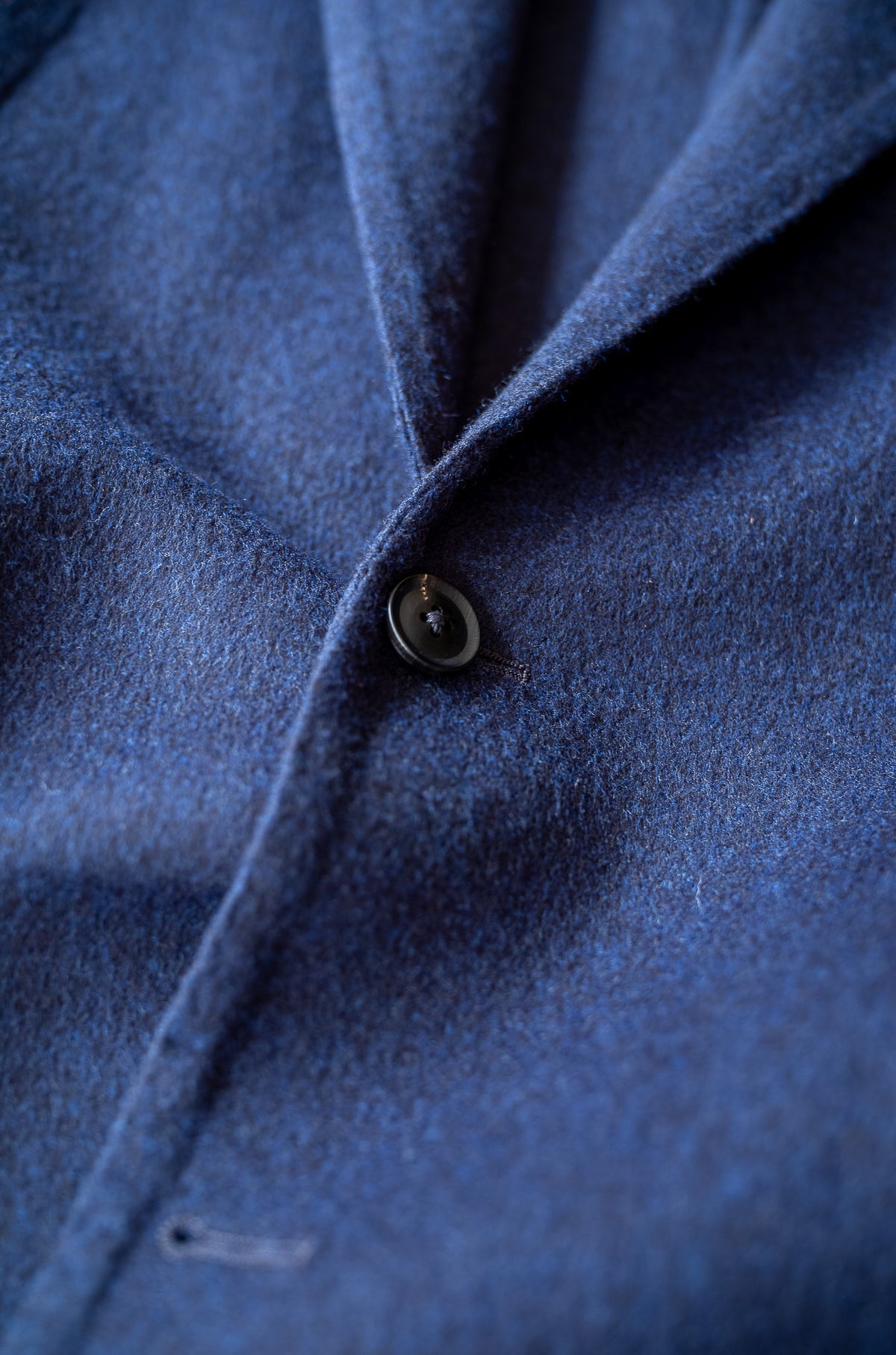 Hand Rever Wool Flannel Jacket 〈NAVY〉