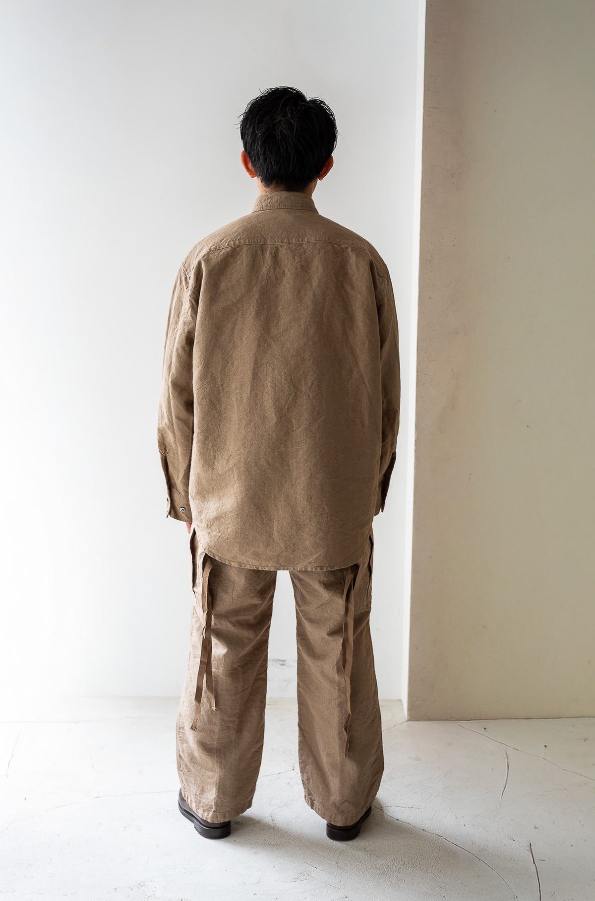 Linen Washi Shirt Blouson 〈TAN〉