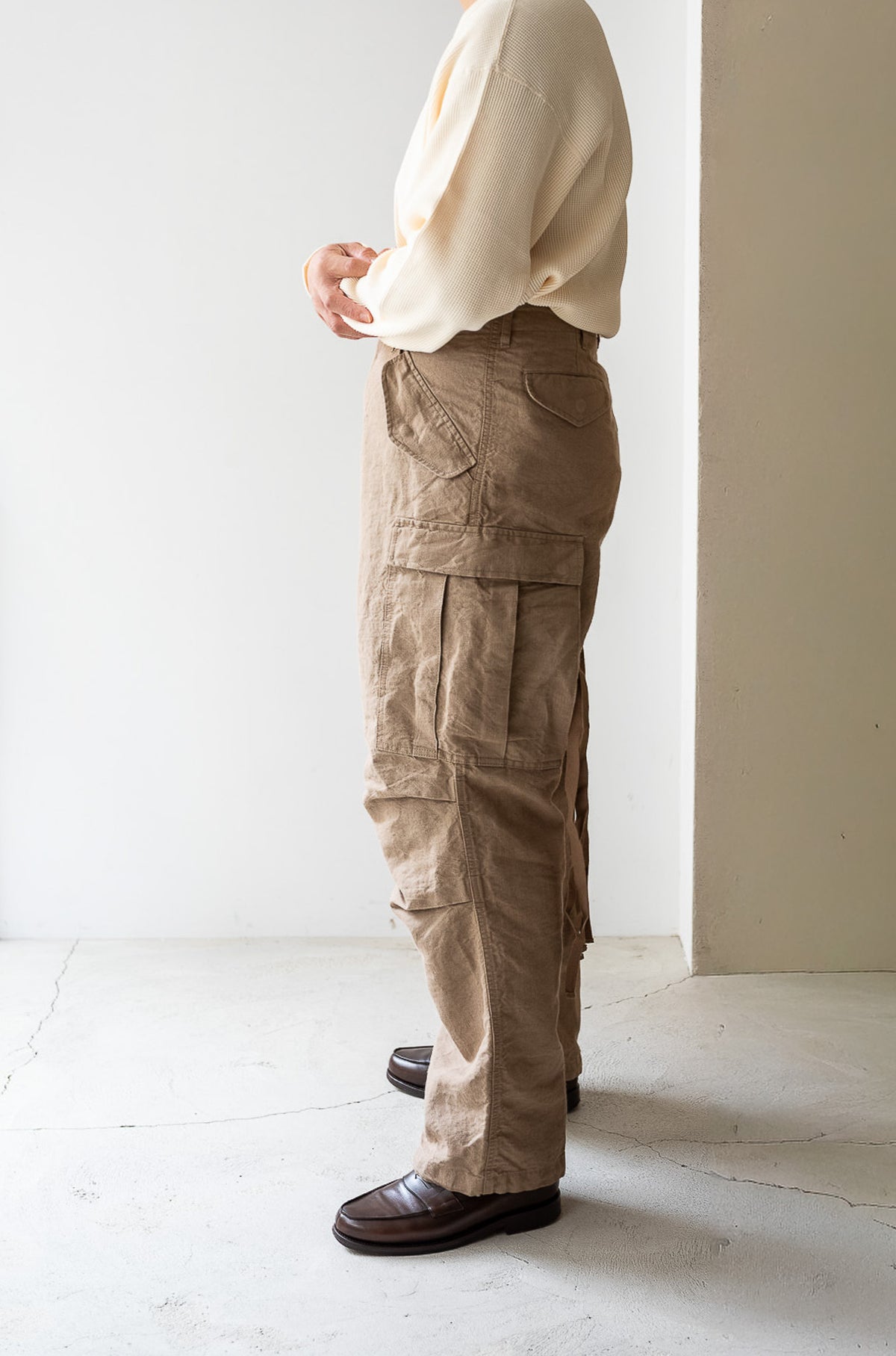Linen Washi M51 Cargo Pants 〈TAN〉