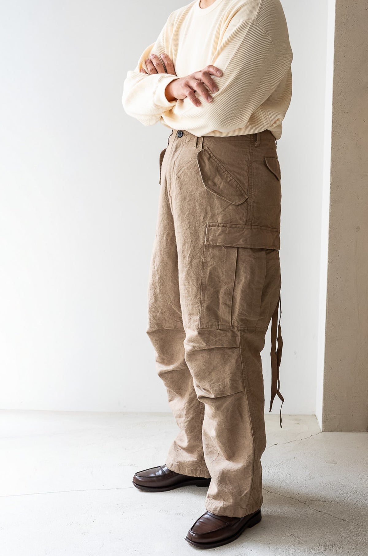 Linen Washi M51 Cargo Pants 〈TAN〉