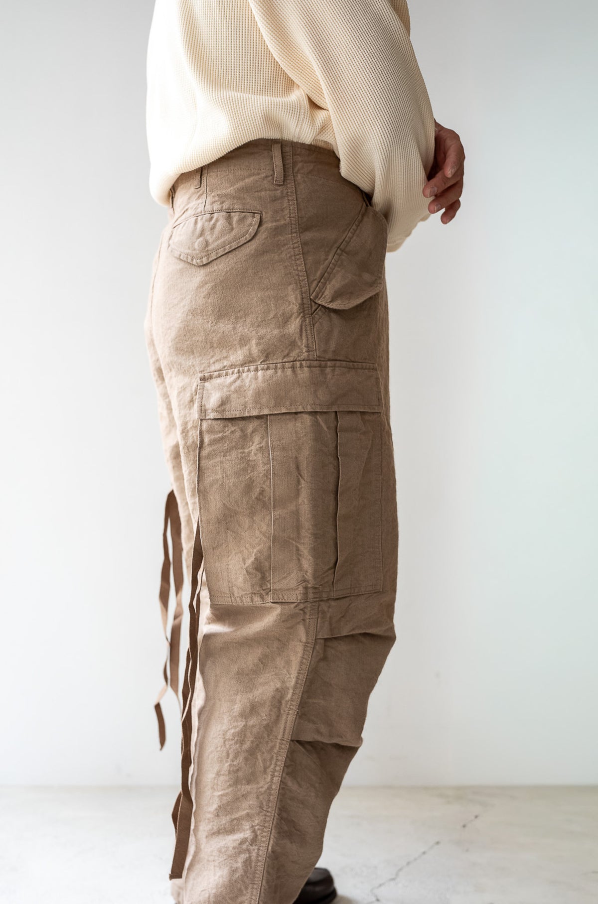 Linen Washi M51 Cargo Pants 〈TAN〉