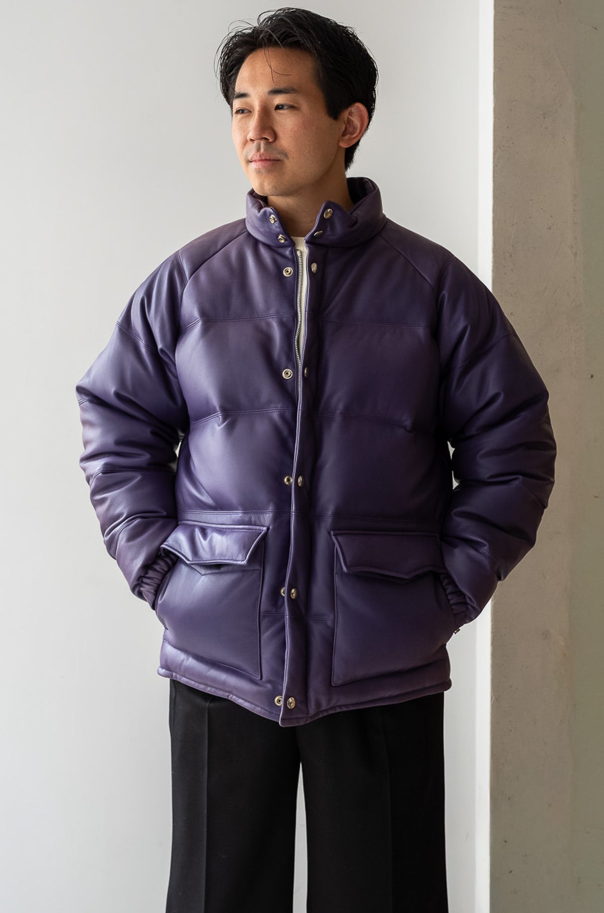 Sheep Skin Classic Down Jacket 〈LILAC〉