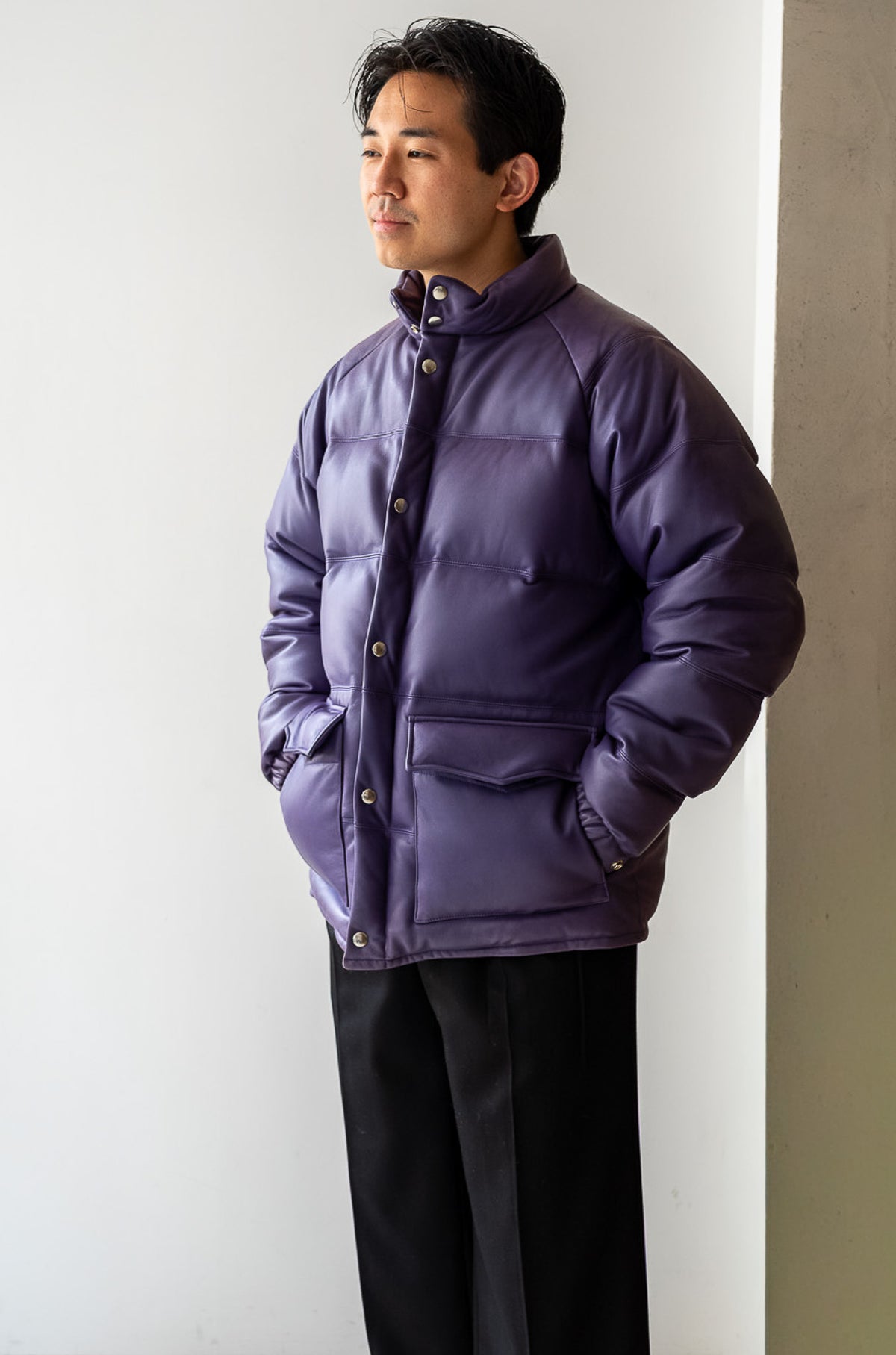 Sheep Skin Classic Down Jacket 〈LILAC〉
