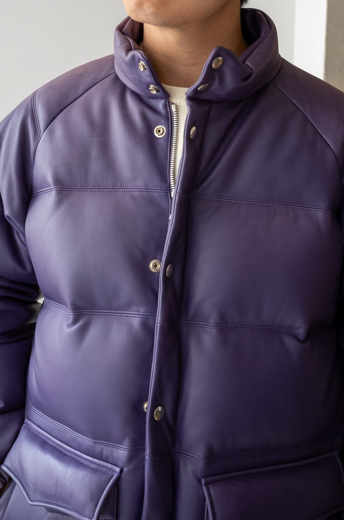 Sheep Skin Classic Down Jacket 〈LILAC〉