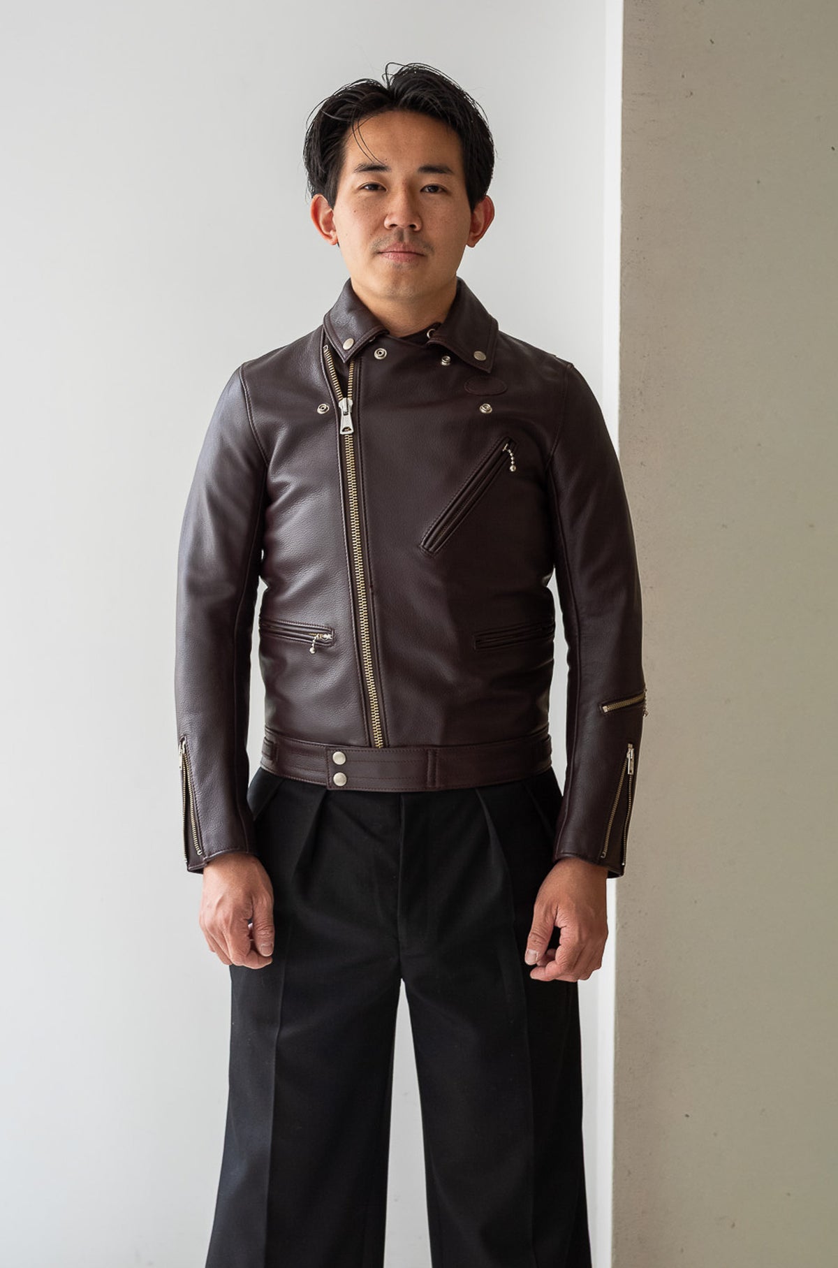 British Leather Jacket 〈BORDEAUX〉