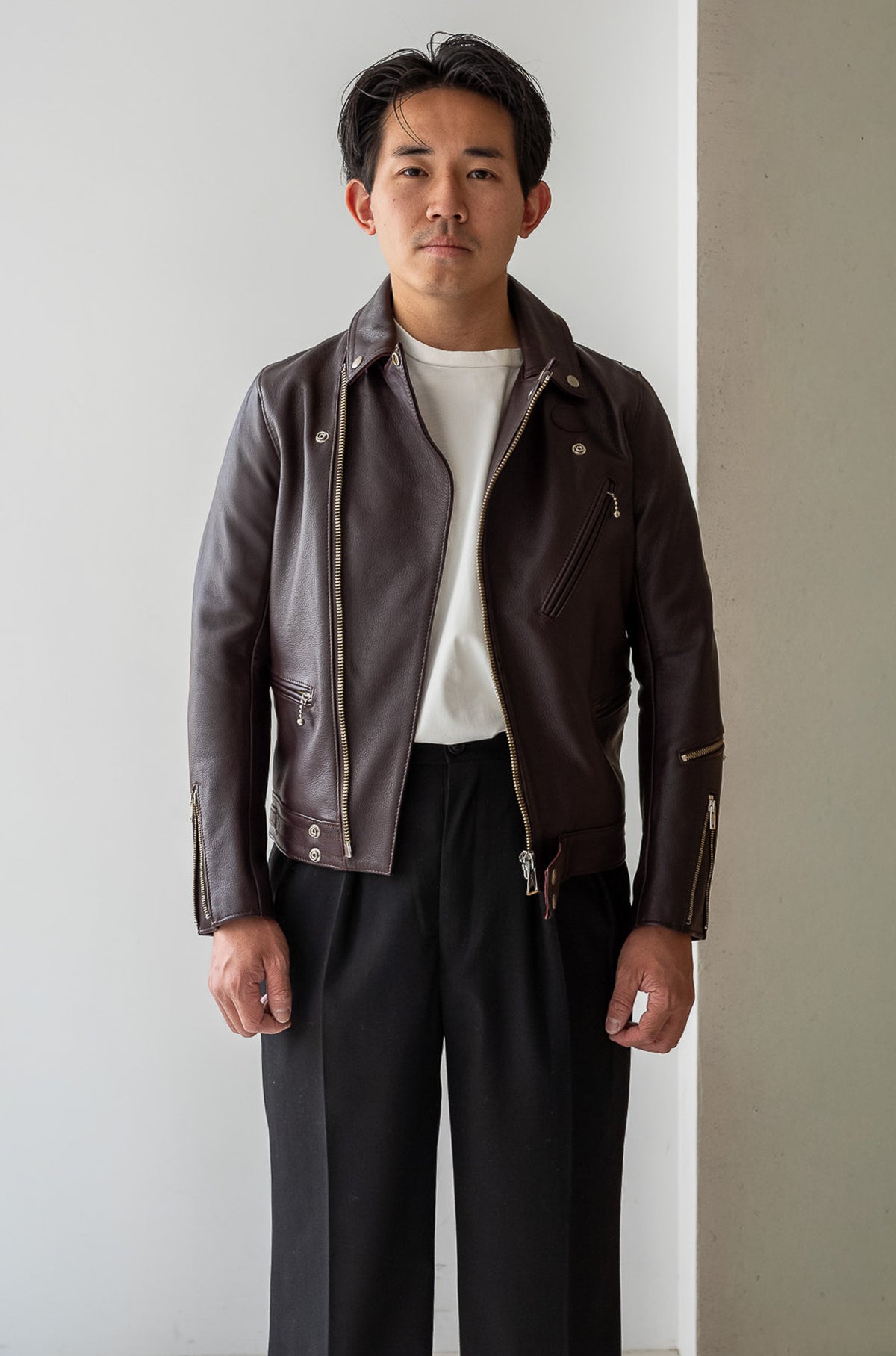 British Leather Jacket 〈BORDEAUX〉