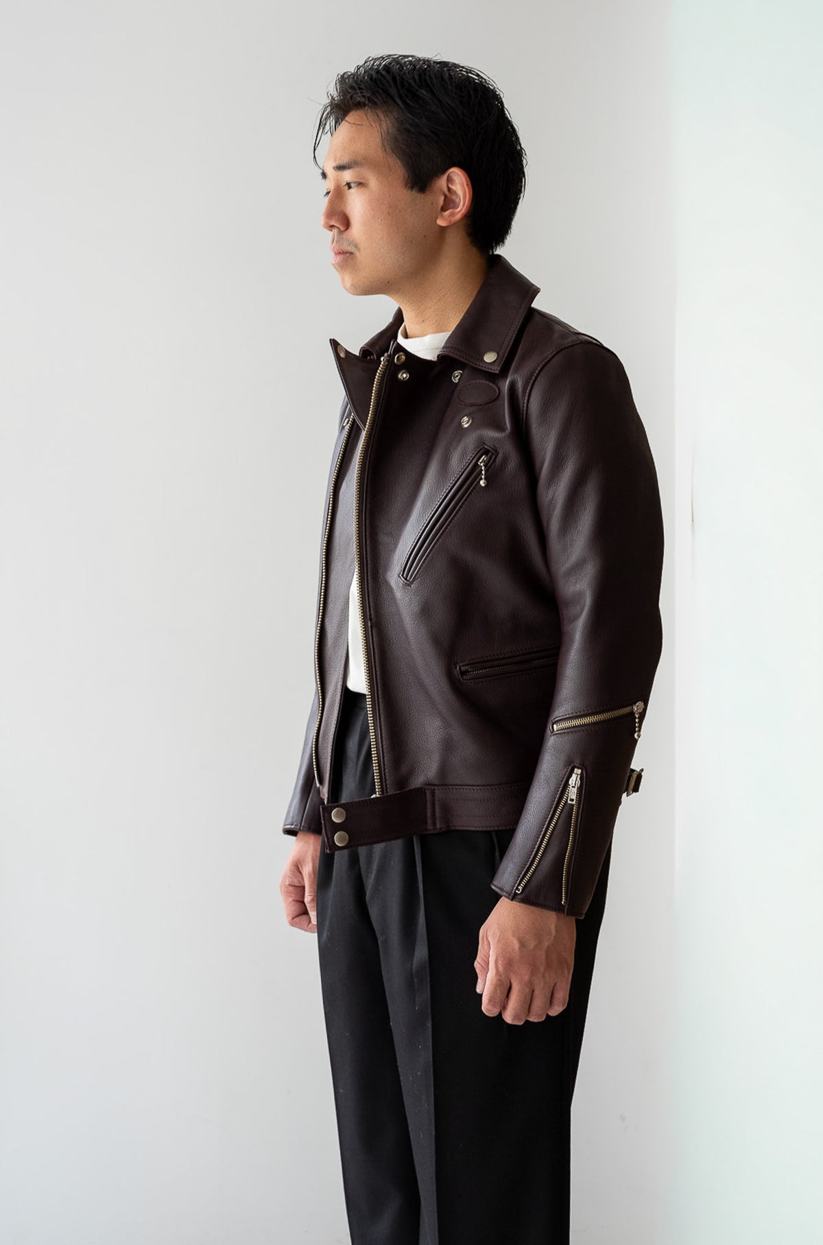 British Leather Jacket 〈BORDEAUX〉