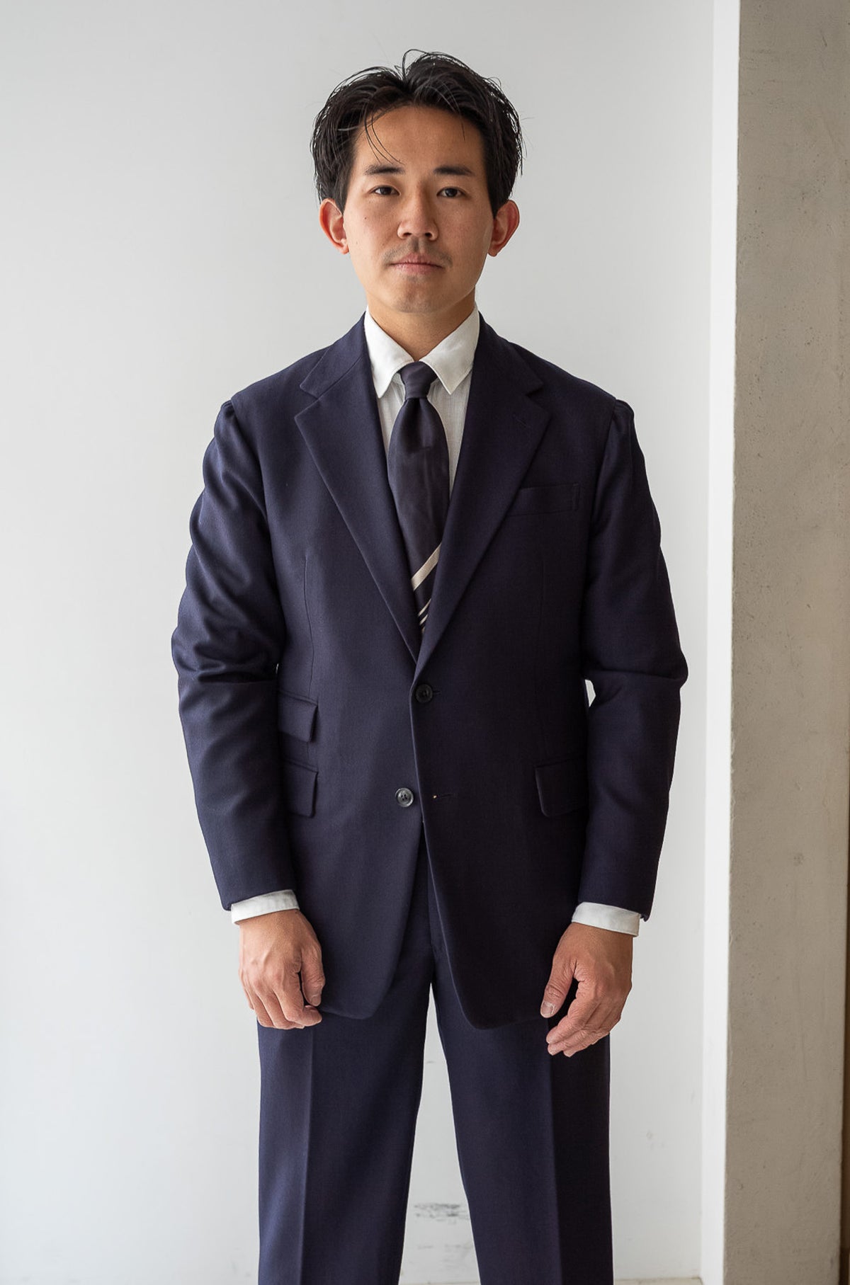 Fine Gabardine Suit 〈NAVY〉