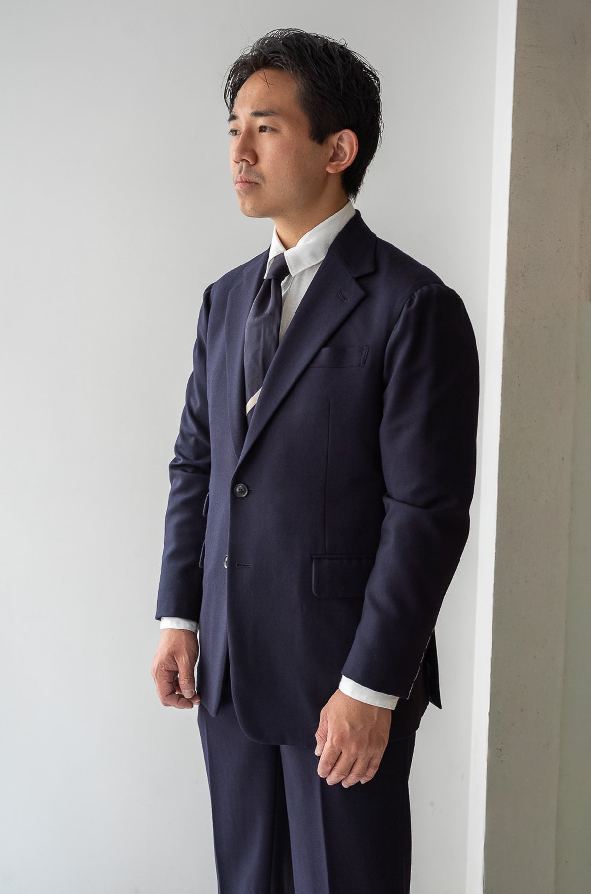 Fine Gabardine Suit 〈NAVY〉