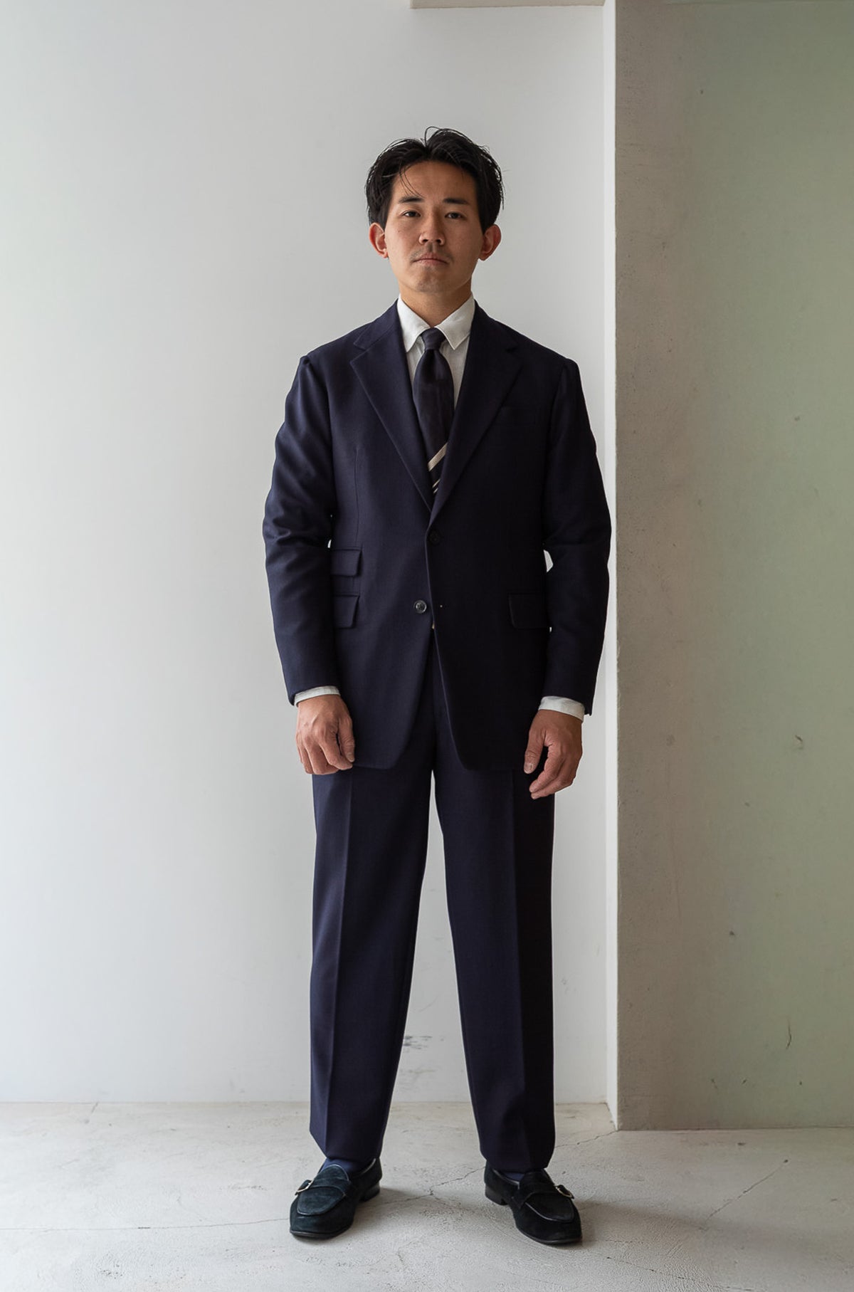Fine Gabardine Suit 〈NAVY〉