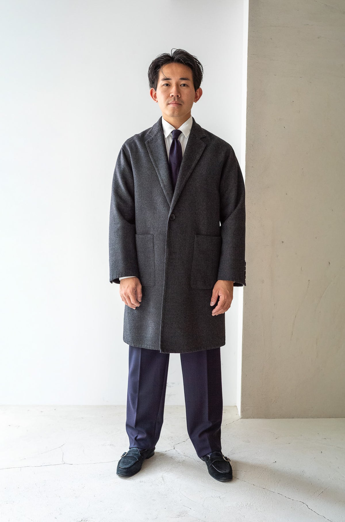 Hand Rever Chesterfield Coat 〈C/GRAY〉
