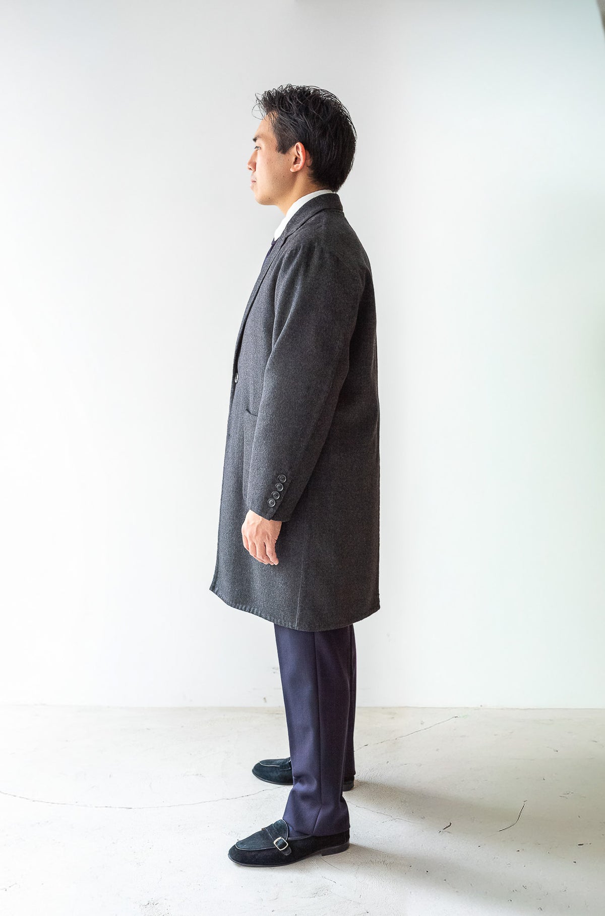 Hand Rever Chesterfield Coat 〈C/GRAY〉