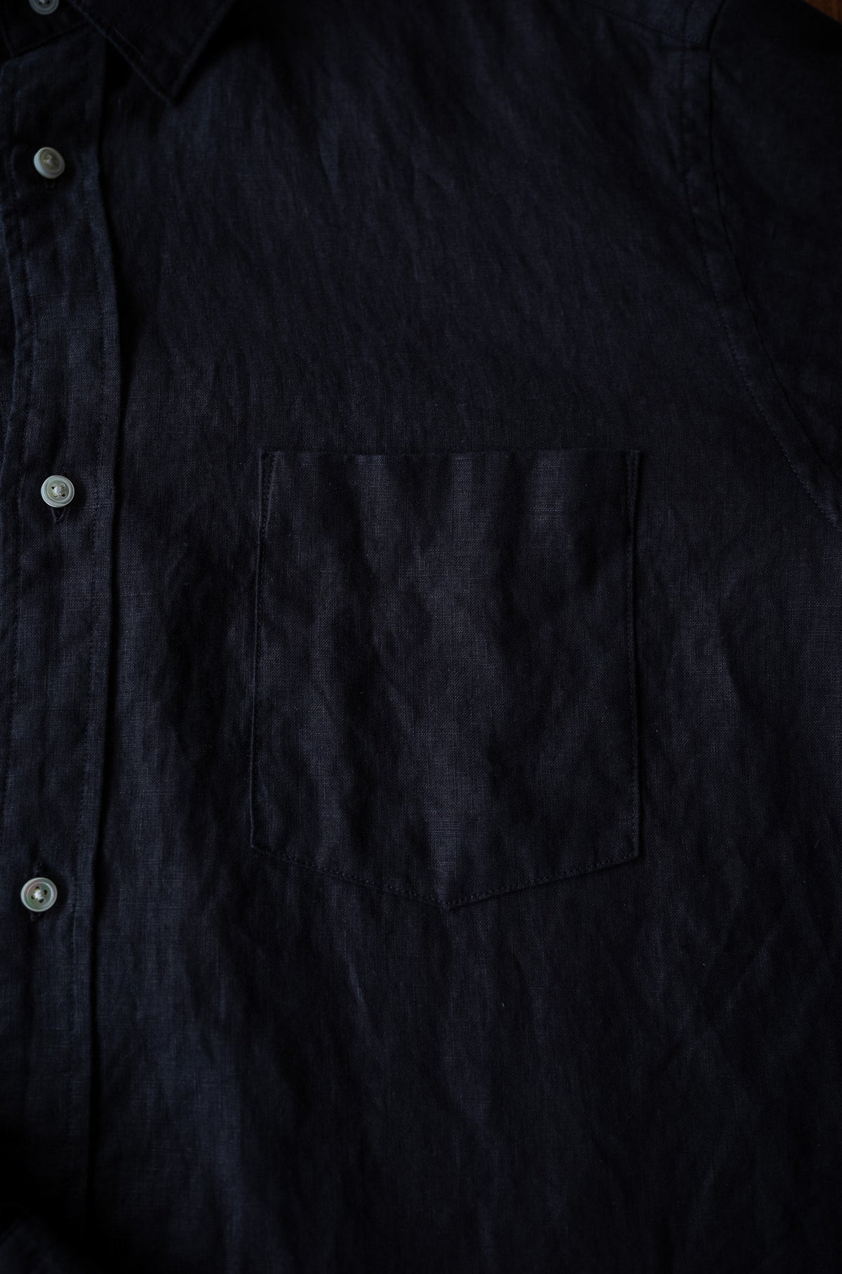 Essential Linen Shirt 〈NOIR〉