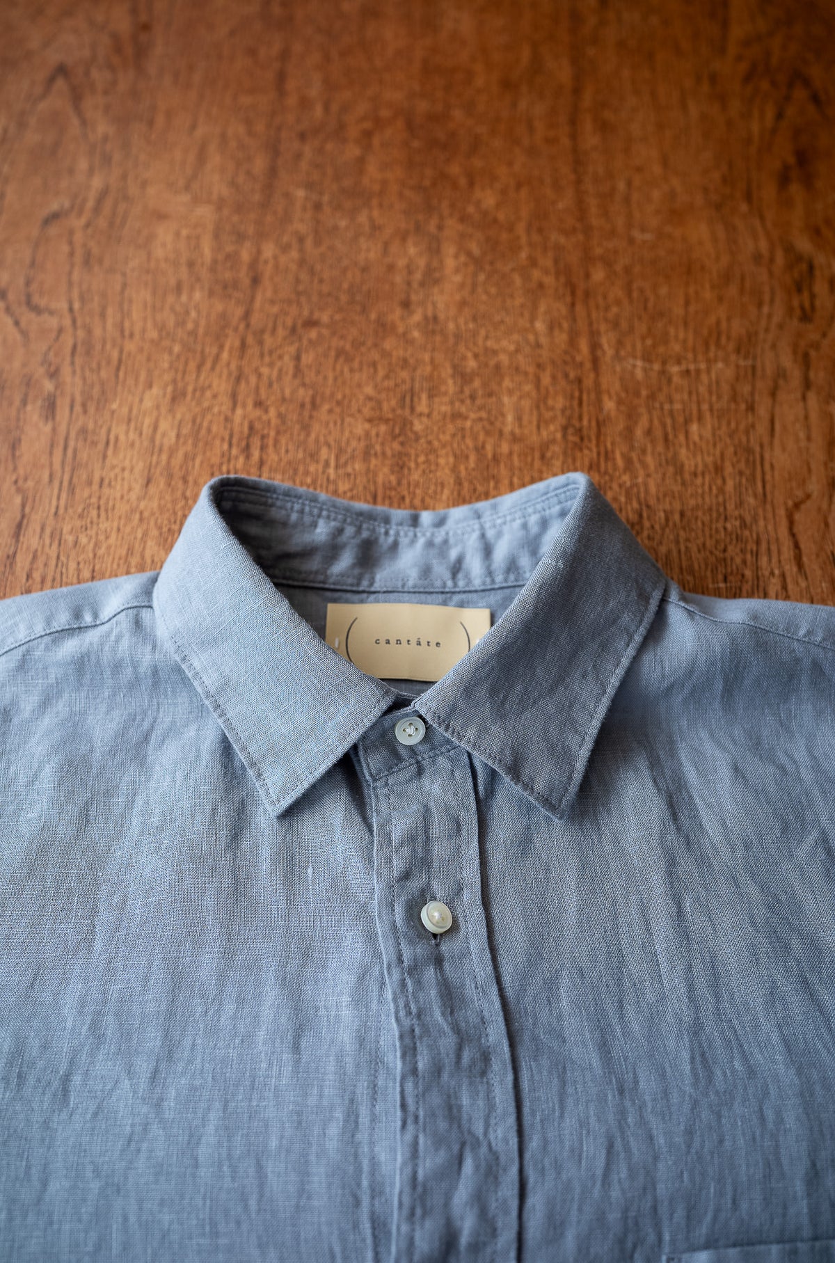 Essential Linen Shirt 〈BLEU GRIS〉