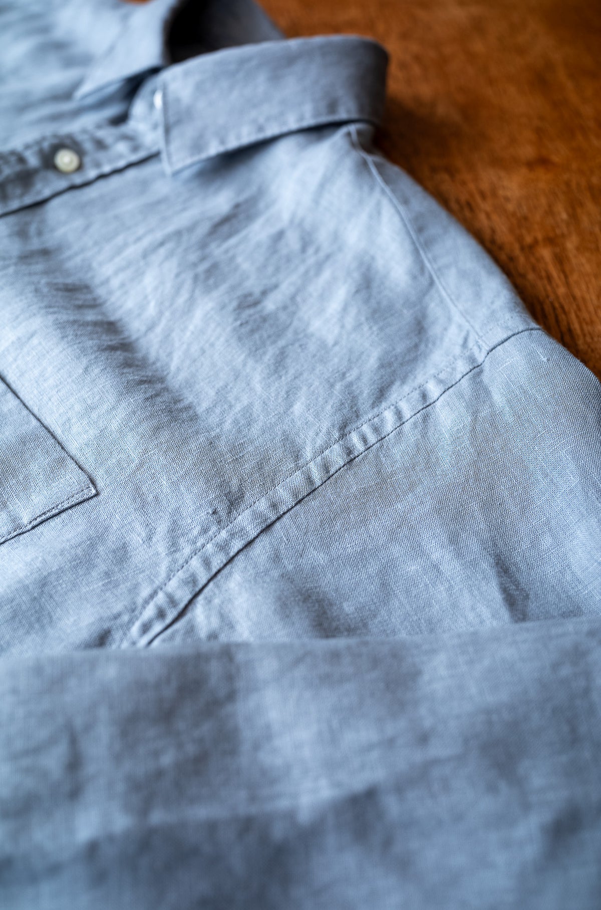 Essential Linen Shirt 〈BLEU GRIS〉