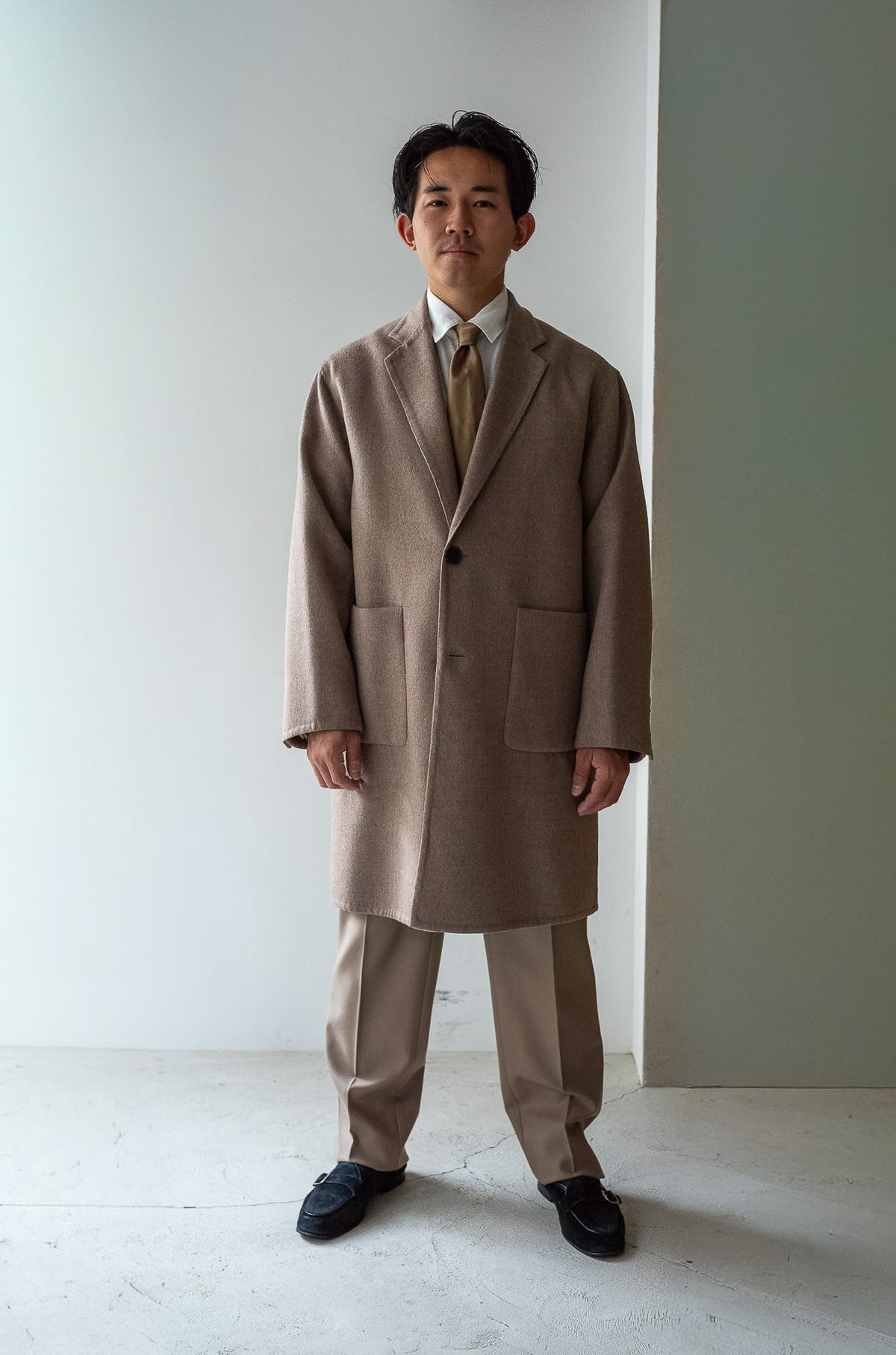 Hand Rever Chesterfield Coat 〈ECRU〉