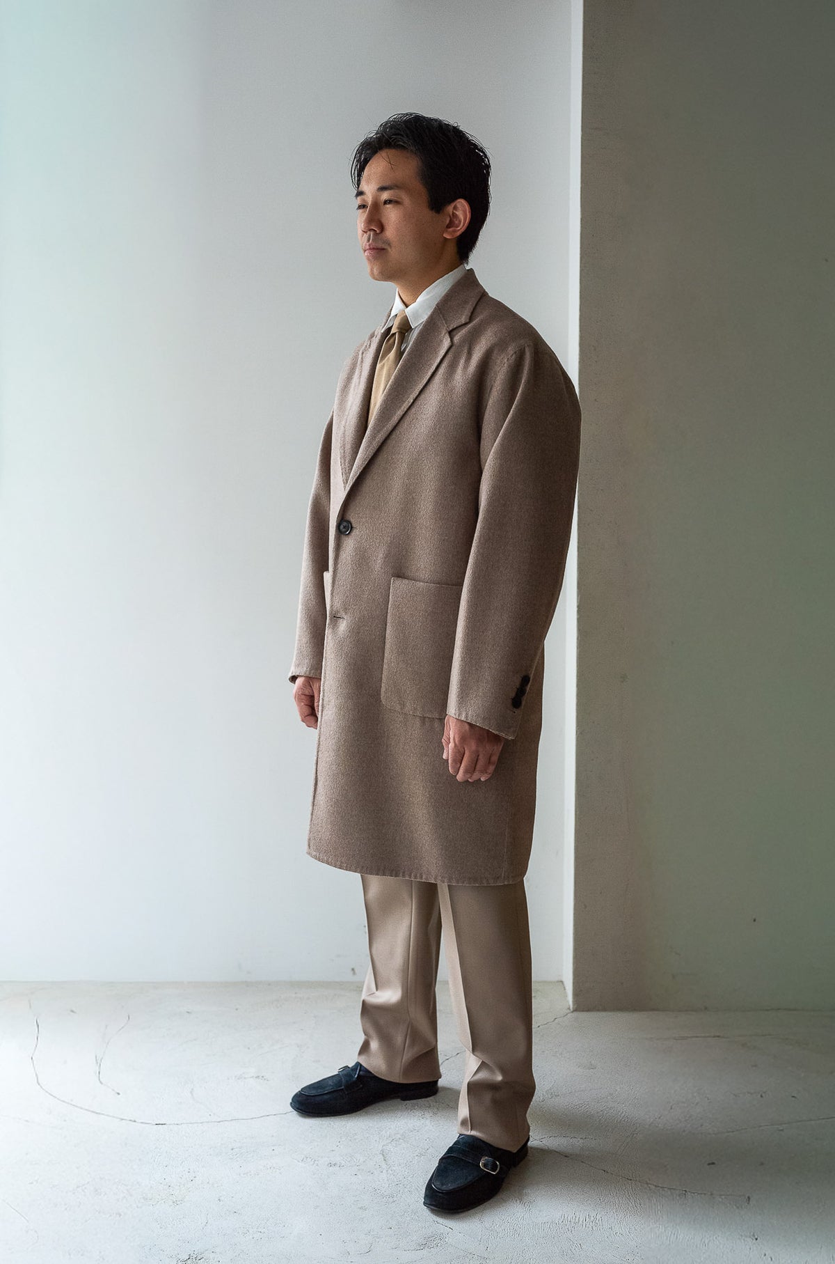 Hand Rever Chesterfield Coat 〈ECRU〉