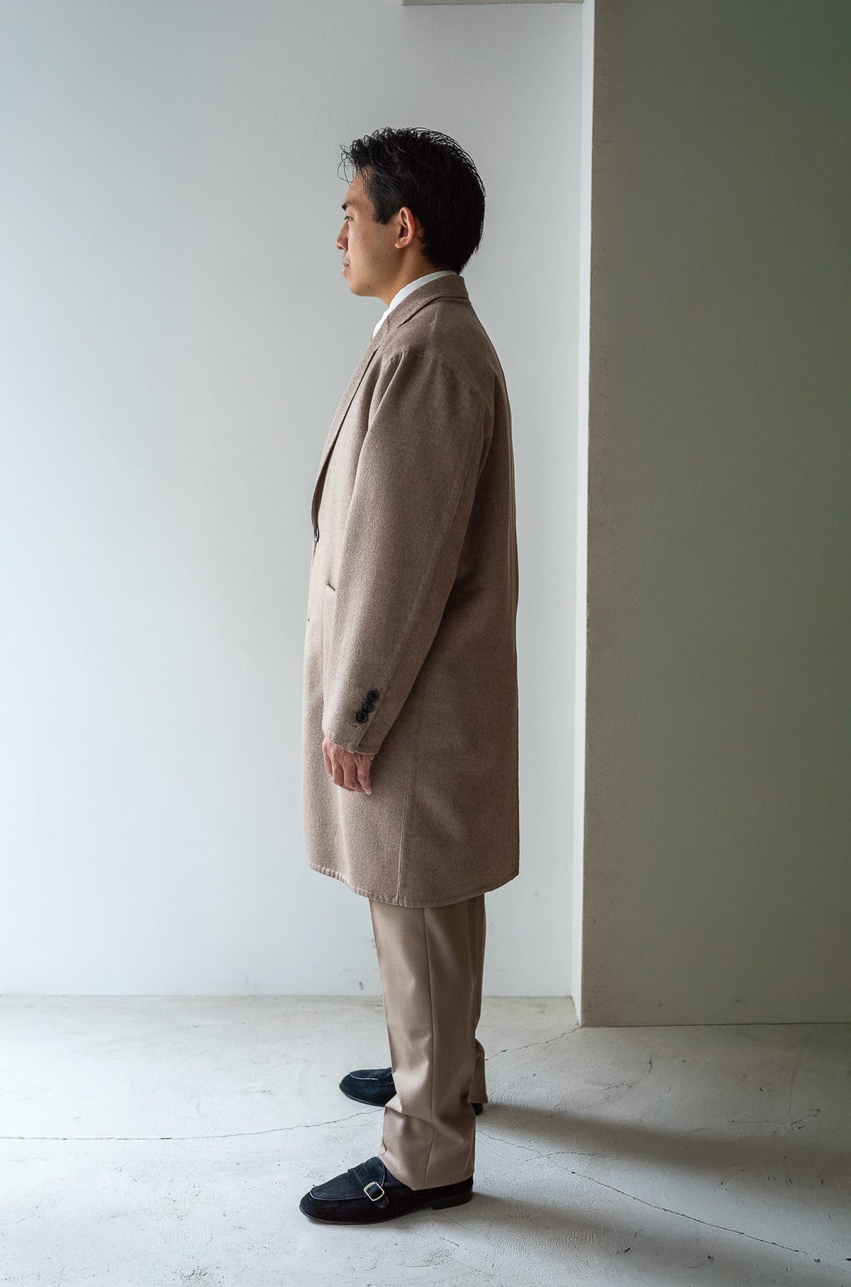 Hand Rever Chesterfield Coat 〈ECRU〉