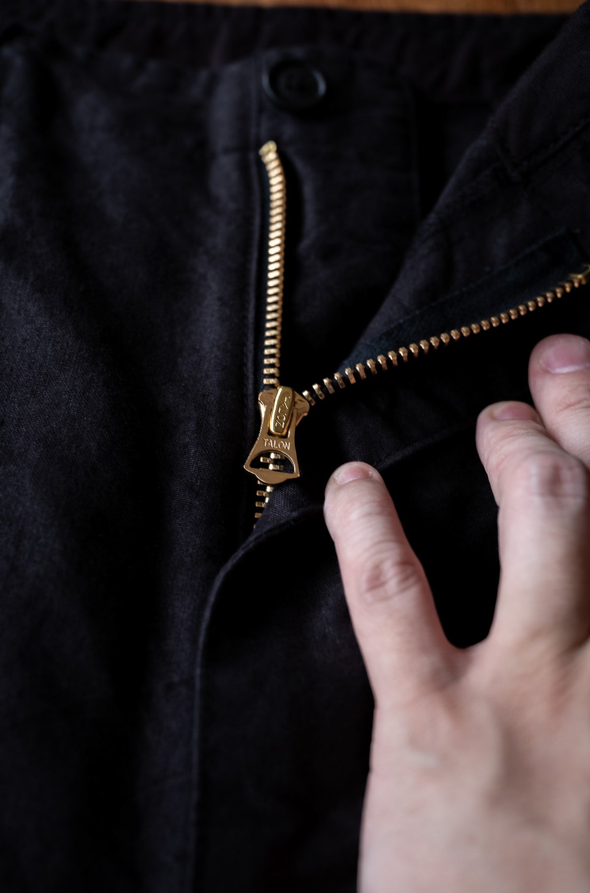 Linen Washi M51 Cargo Pants 〈BLACK〉