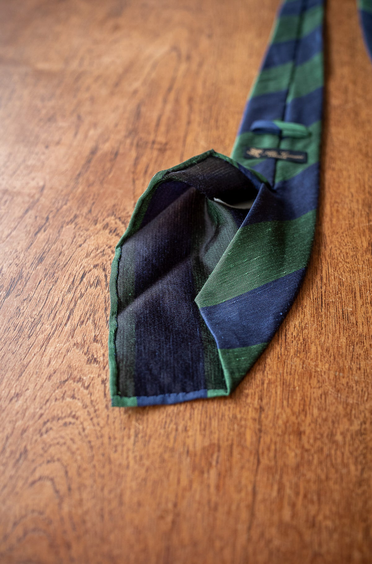Double-Face Regimental Tie 〈NAVY × GREEN〉