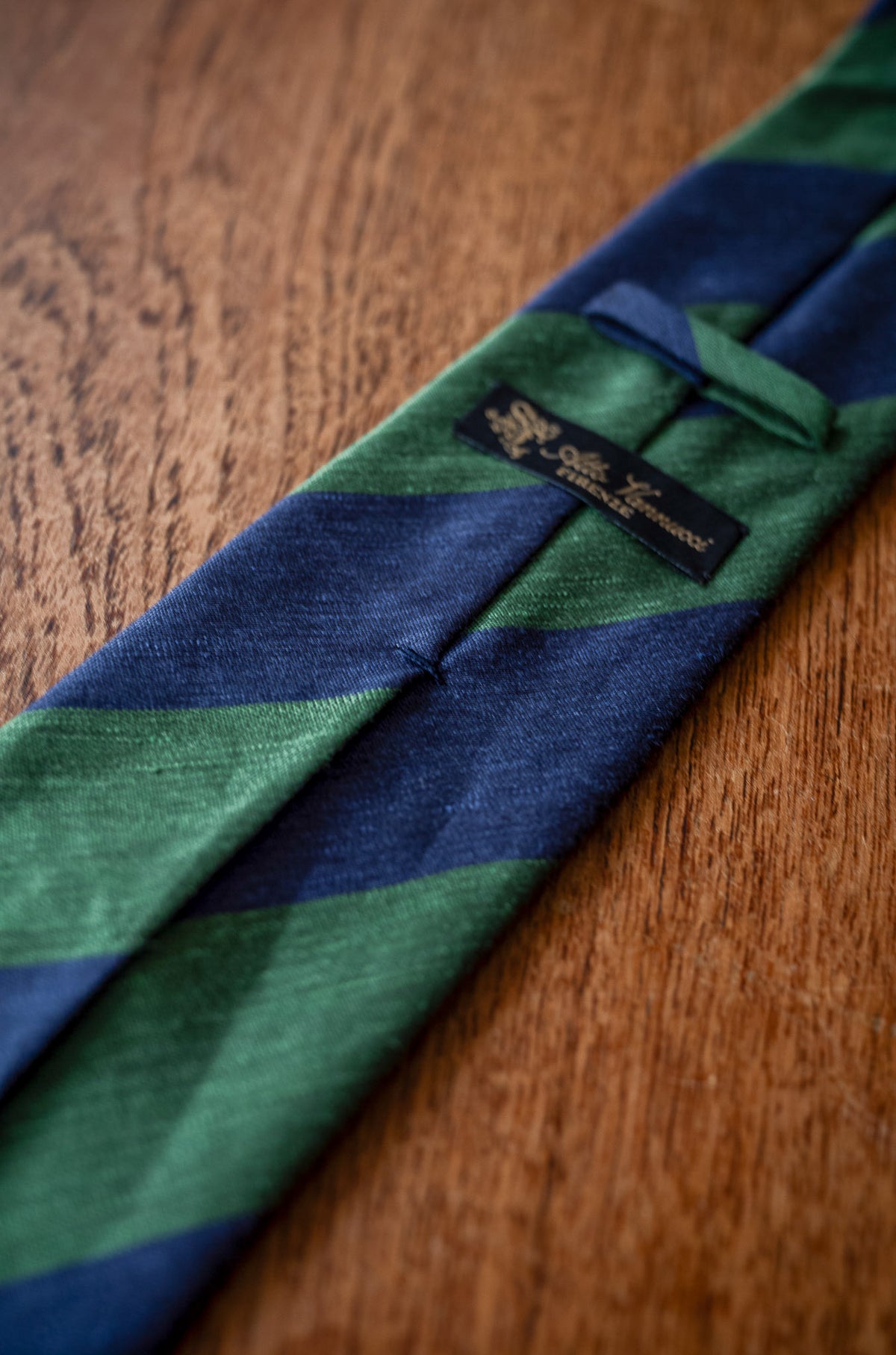 Double-Face Regimental Tie 〈NAVY × GREEN〉