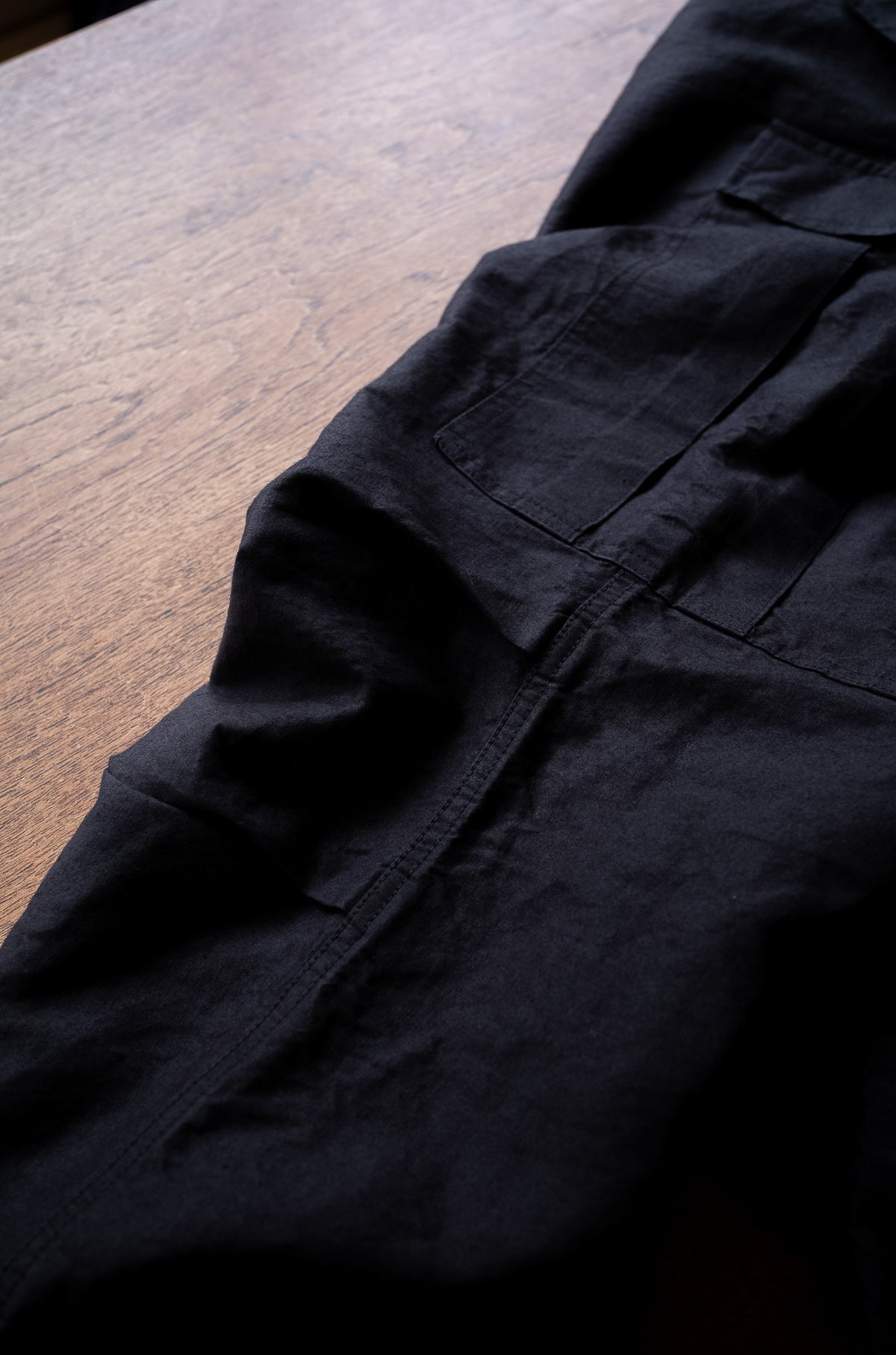 Linen Washi M51 Cargo Pants 〈BLACK〉