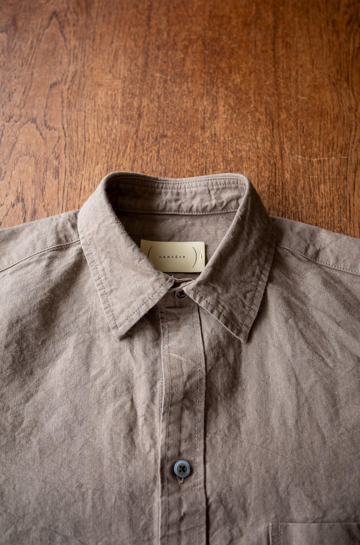 Linen Washi Shirt Blouson 〈TAN〉