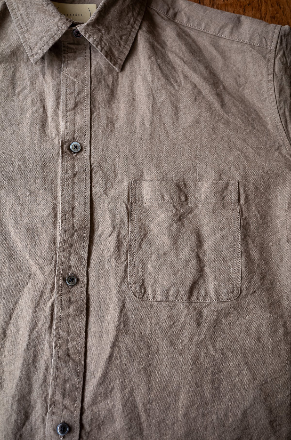 Linen Washi Shirt Blouson 〈TAN〉
